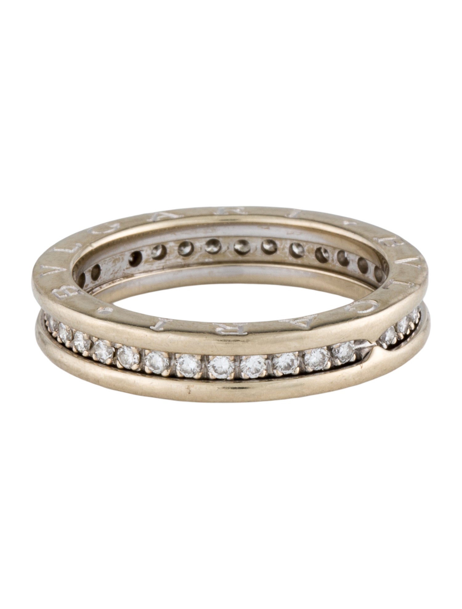 Bvlgari 18K Diamond B.zero1 Band Ring