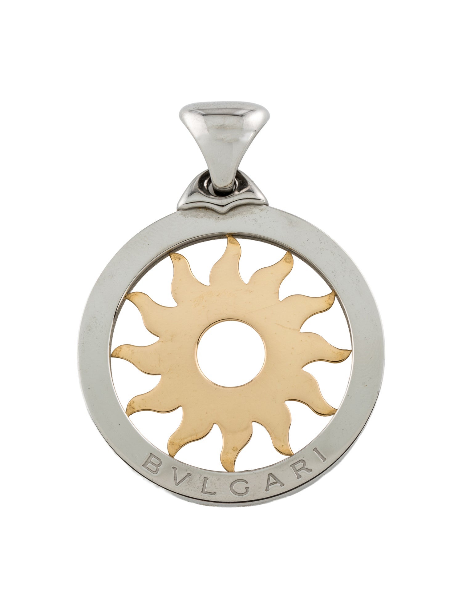 Bvlgari Two-Tone Sun Tondo Pendant