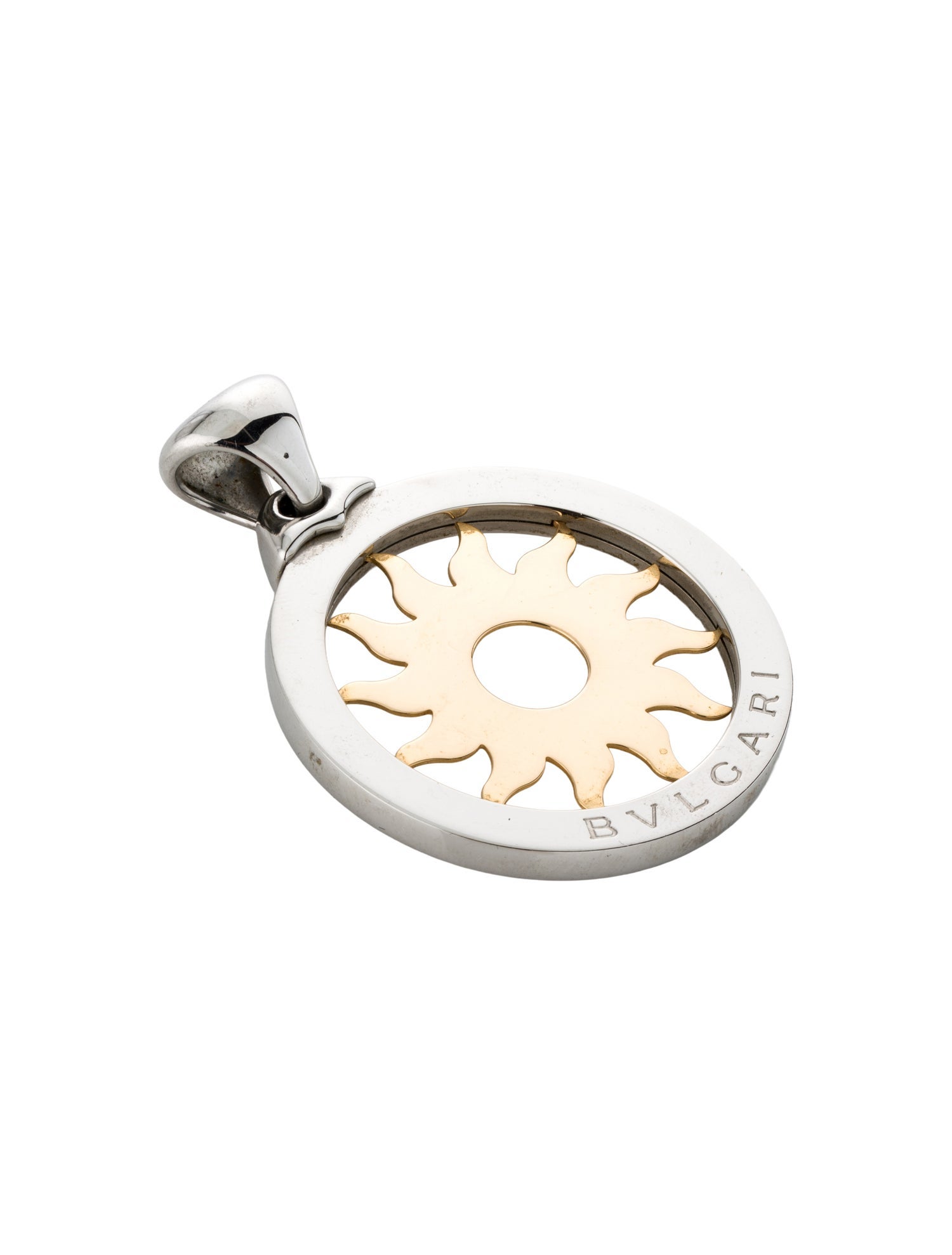 Bvlgari Two-Tone Sun Tondo Pendant