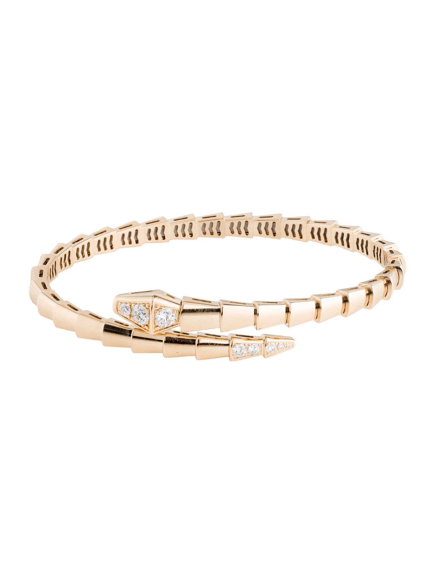 Bvlgari 18K Diamond Serpenti Viper Bracelet