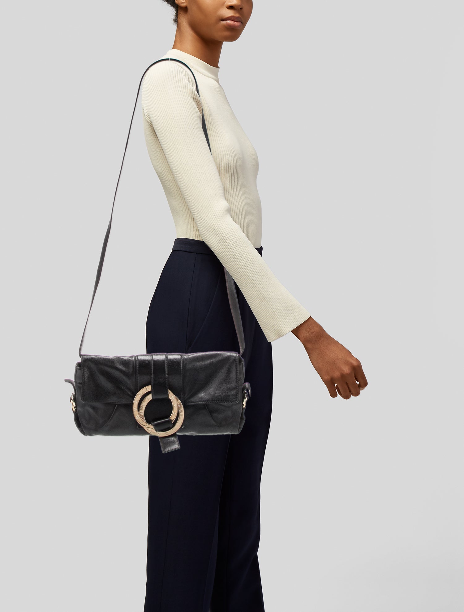 Bvlgari Leather Shoulder Bag