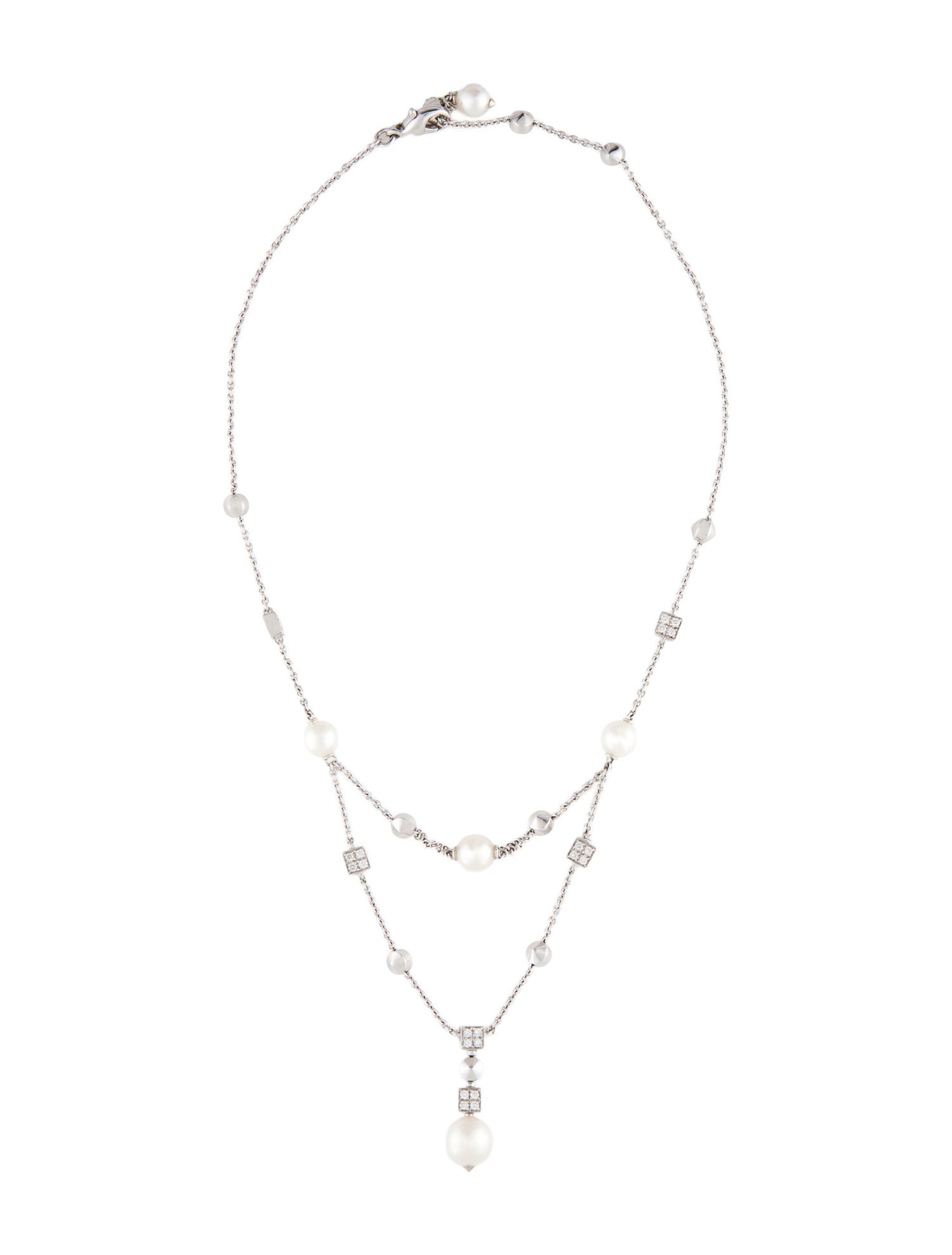 Bvlgari 18K Pearl & Diamond Lucea Necklace
