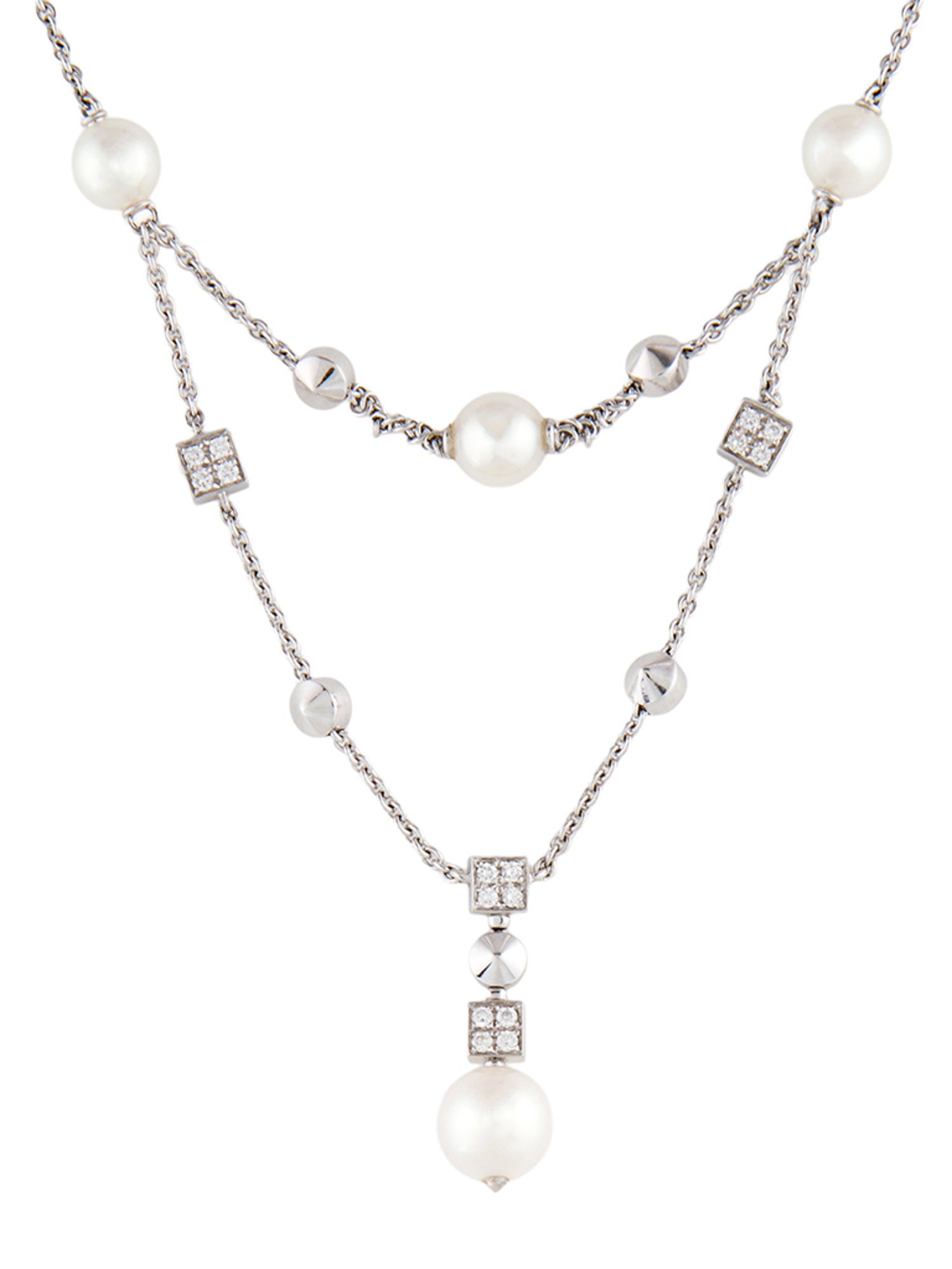Bvlgari 18K Pearl & Diamond Lucea Necklace