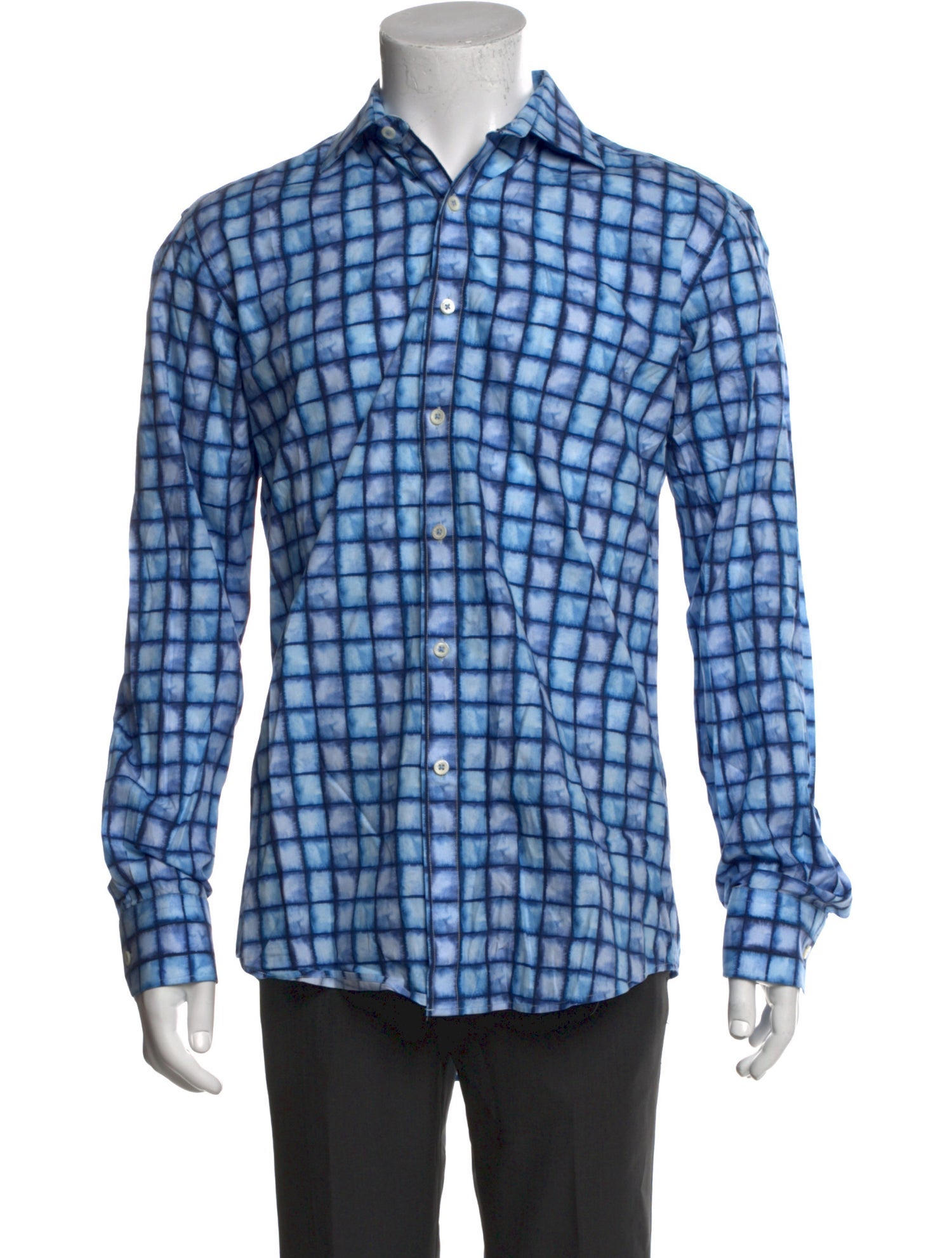 Bugatchi Plaid Print Long Sleeve Shirt