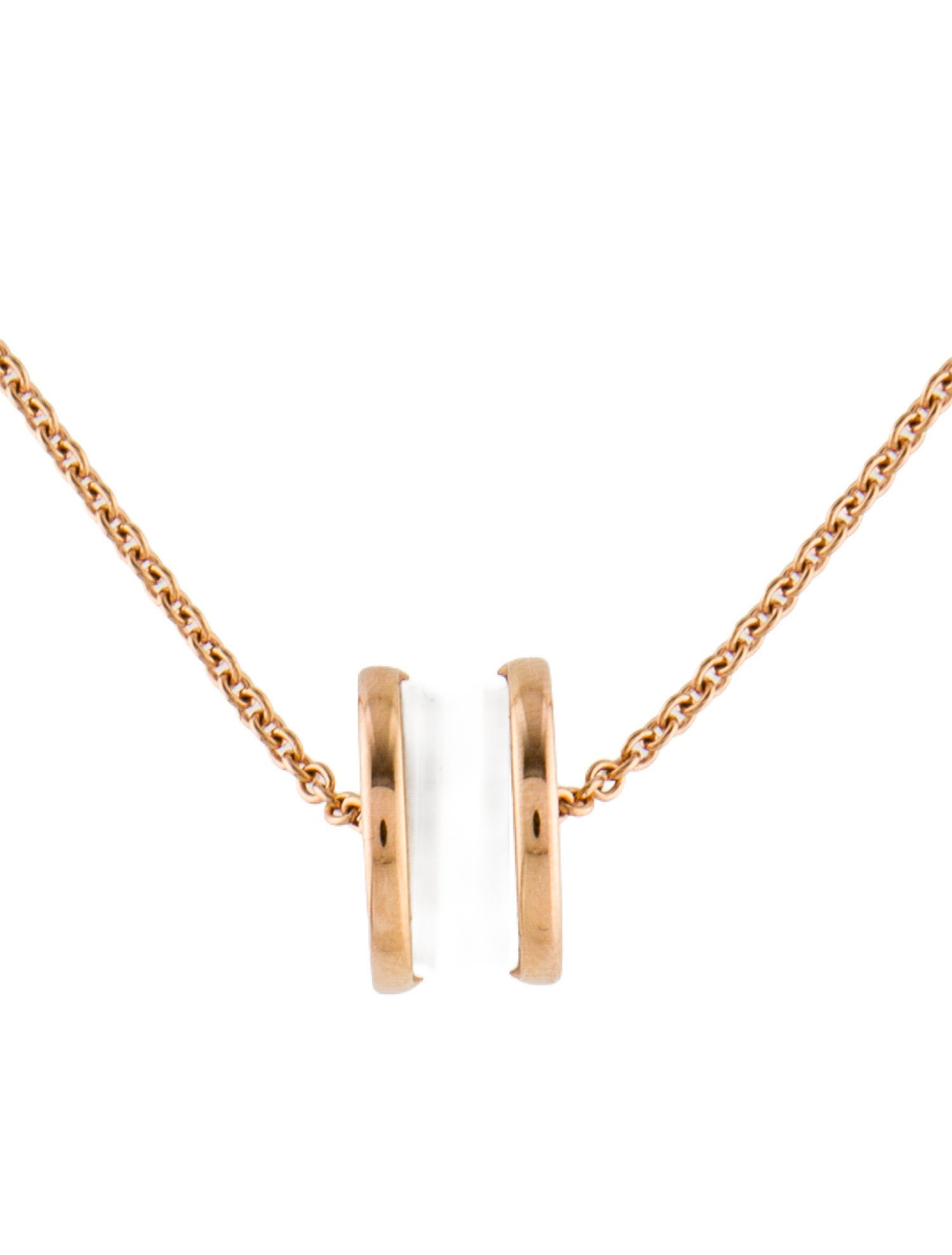 Bvlgari 18K Ceramic B.zero1 Pendant Necklace