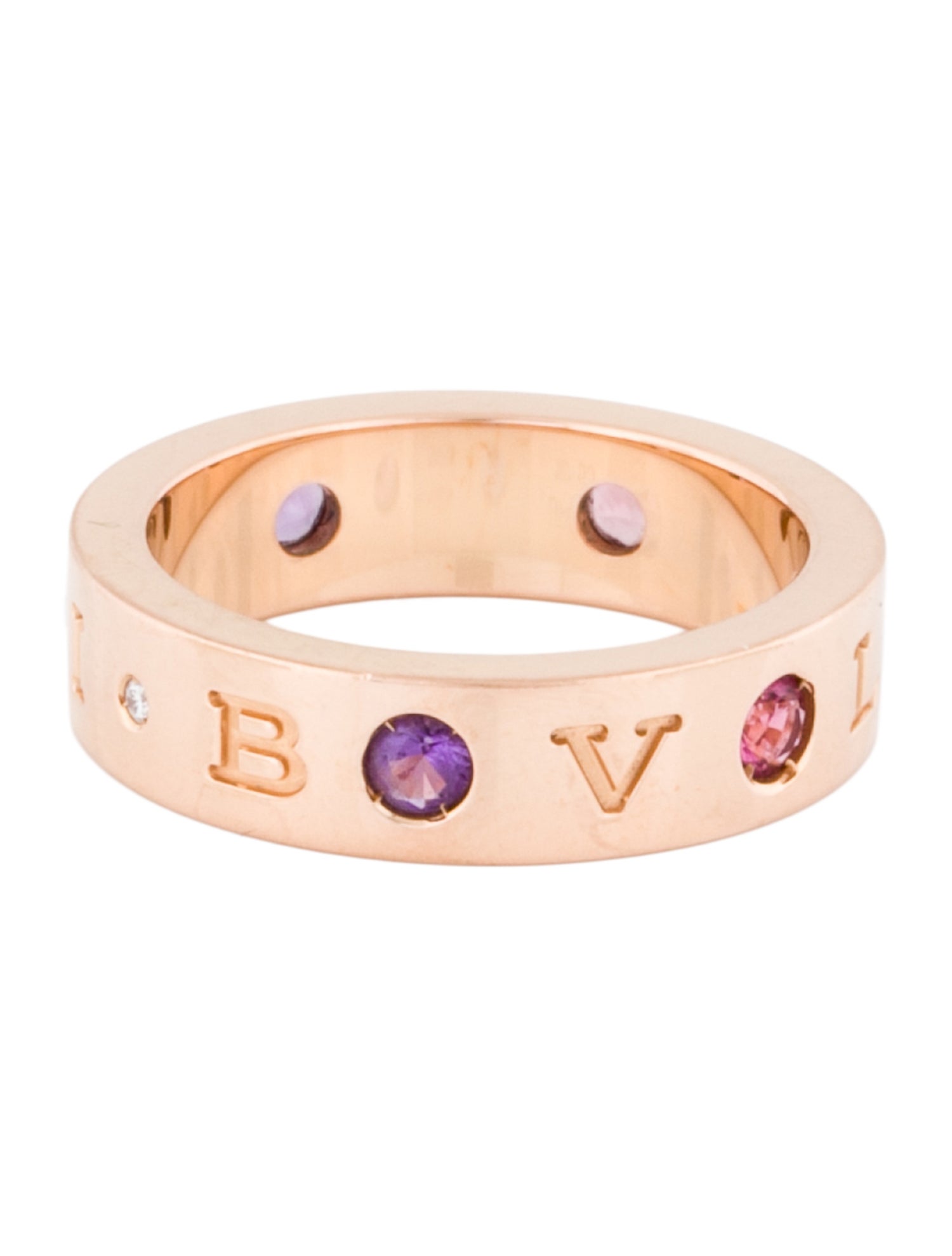 Bvlgari 18K Amethyst, Tourmaline & Diamond Roman Sorbets Ring