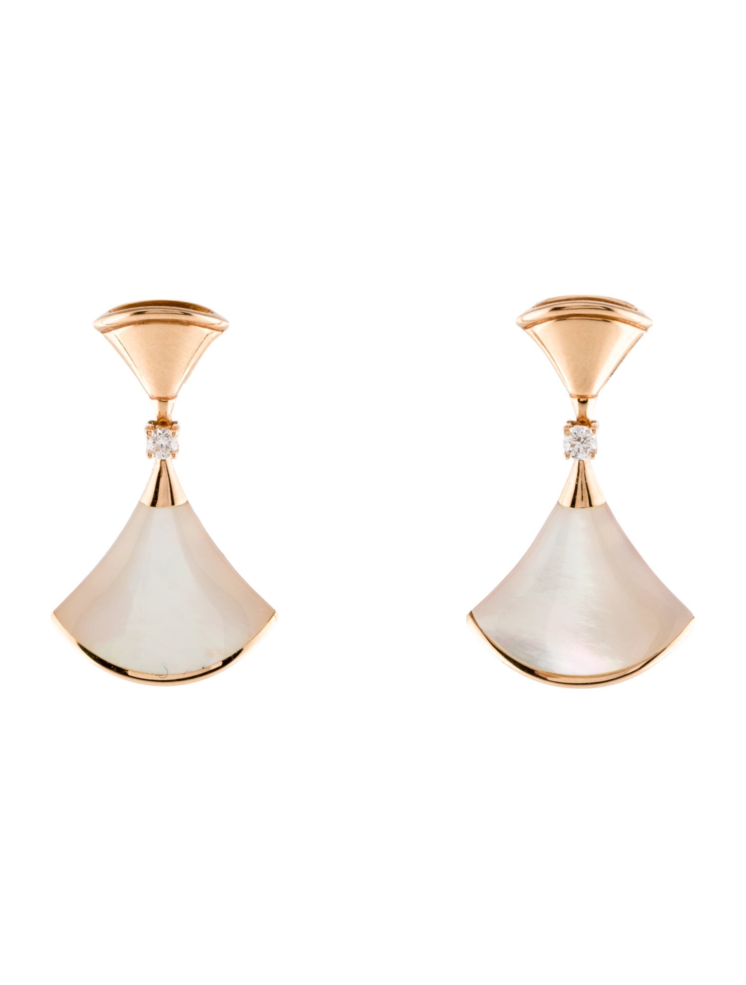 Bvlgari 18K Mother Of Pearl & Pearl Diva's Dream Drop Earrings