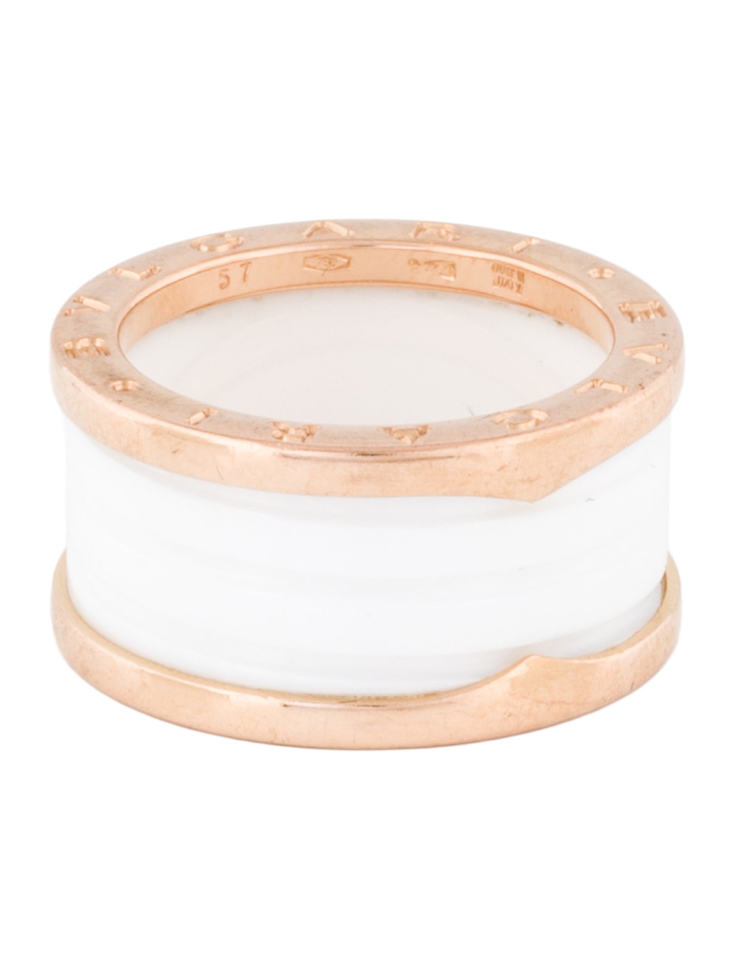 Bvlgari 18K Ceramic Four-Band Ring