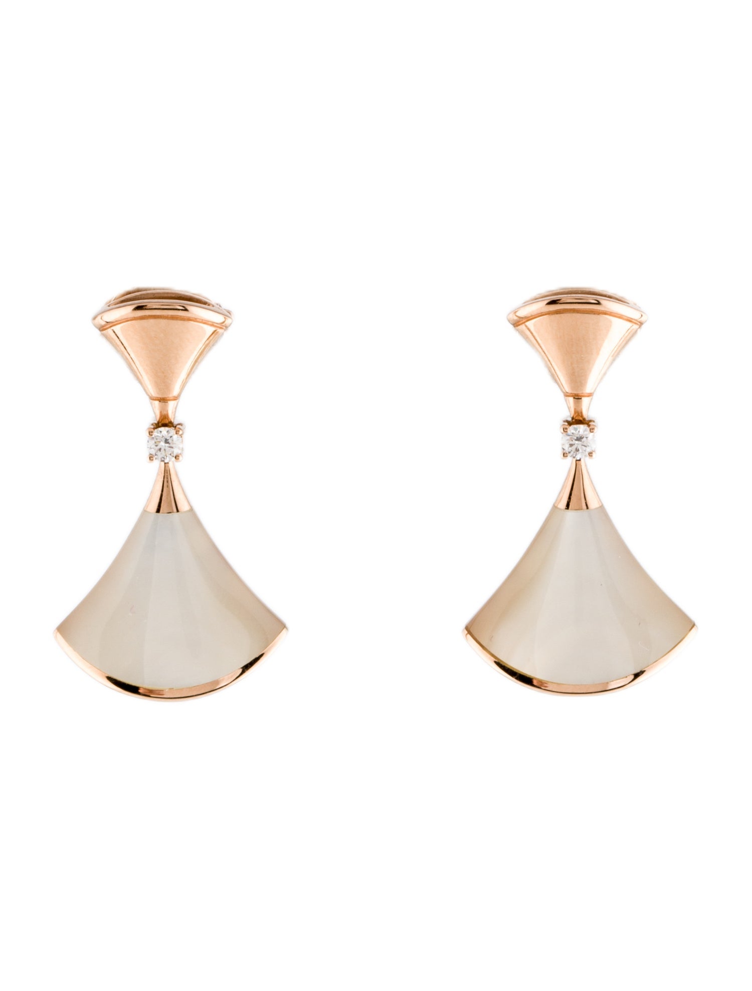 Bvlgari 18K Mother of Pearl & Diamond Divas’ Dream Earrings