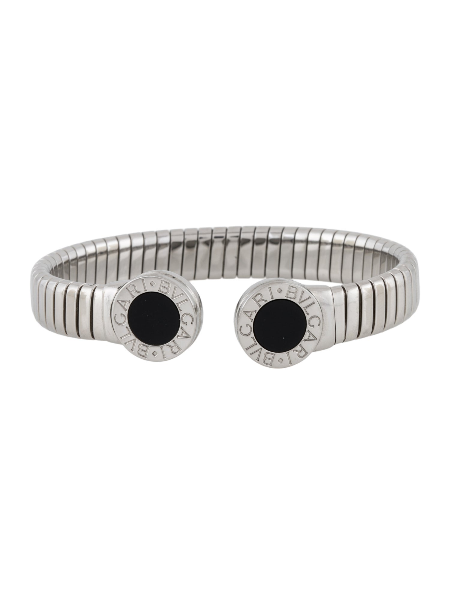 Bvlgari Onyx Tubogas Cuff Bracelet