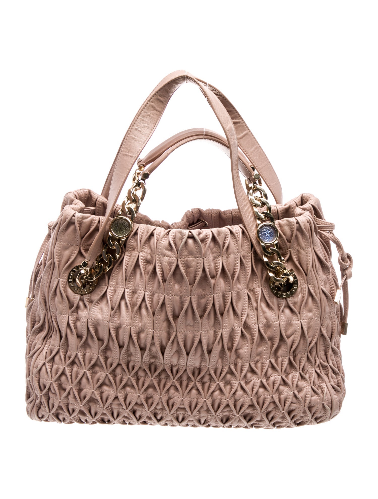 Bvlgari Leather Monete Quilted Bag