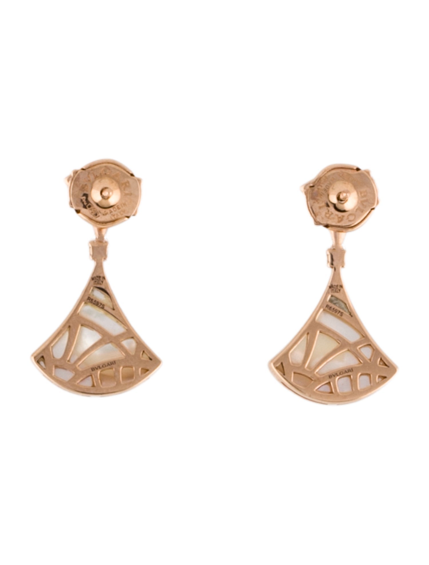 Bvlgari 18K Mother of Pearl & Diamond Divas' Dream Earrings