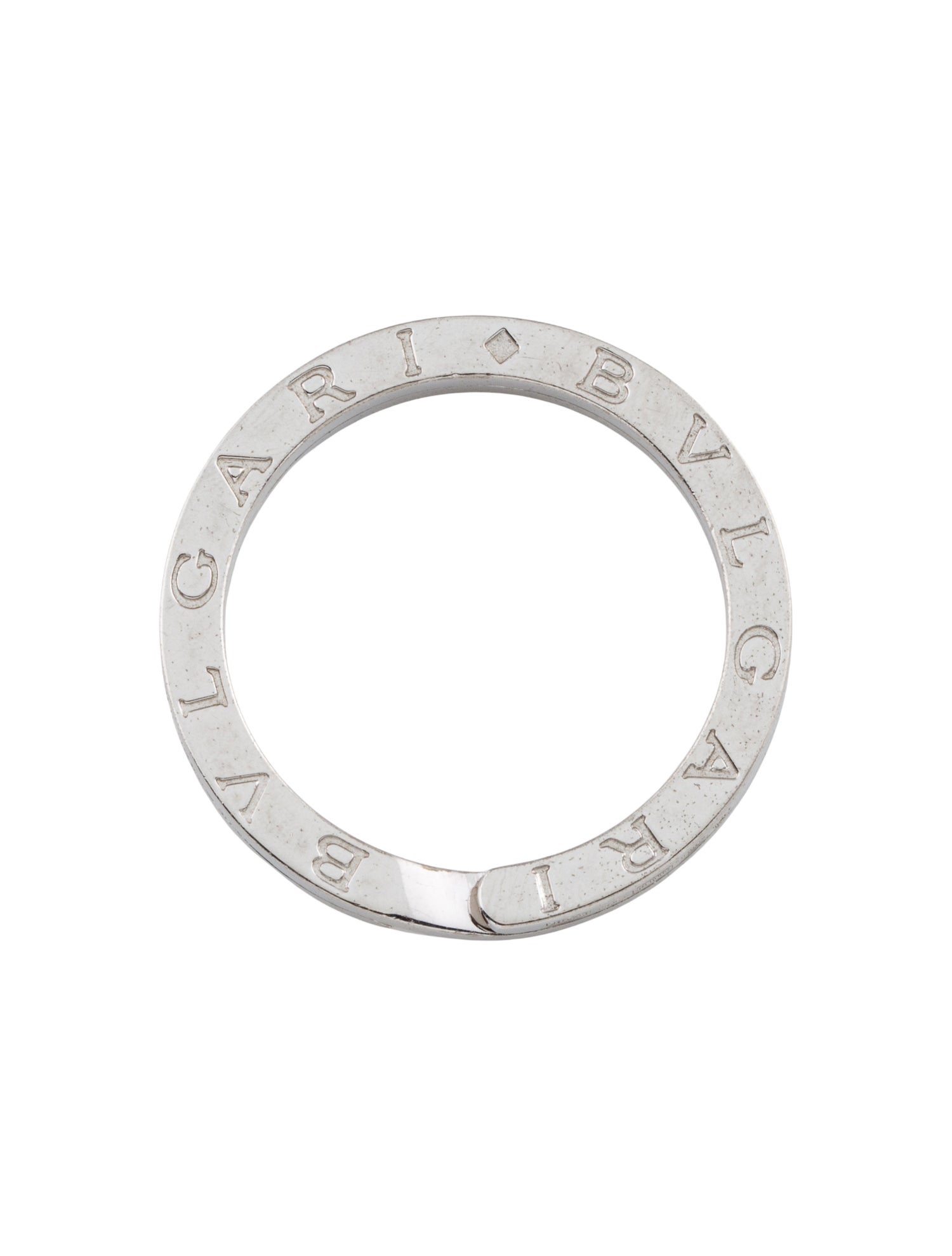 Bvlgari silver-toned keychain