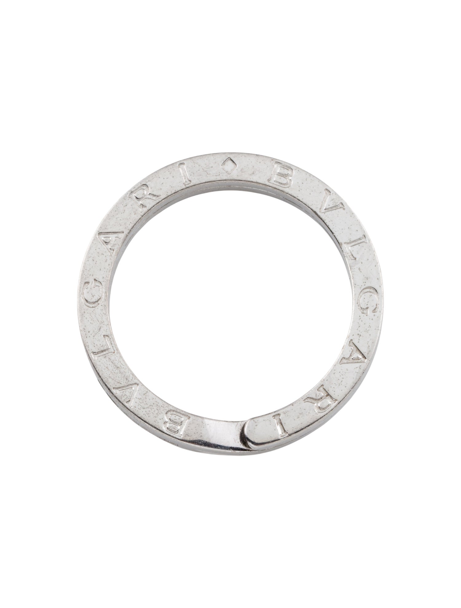 Bvlgari silver-toned keychain