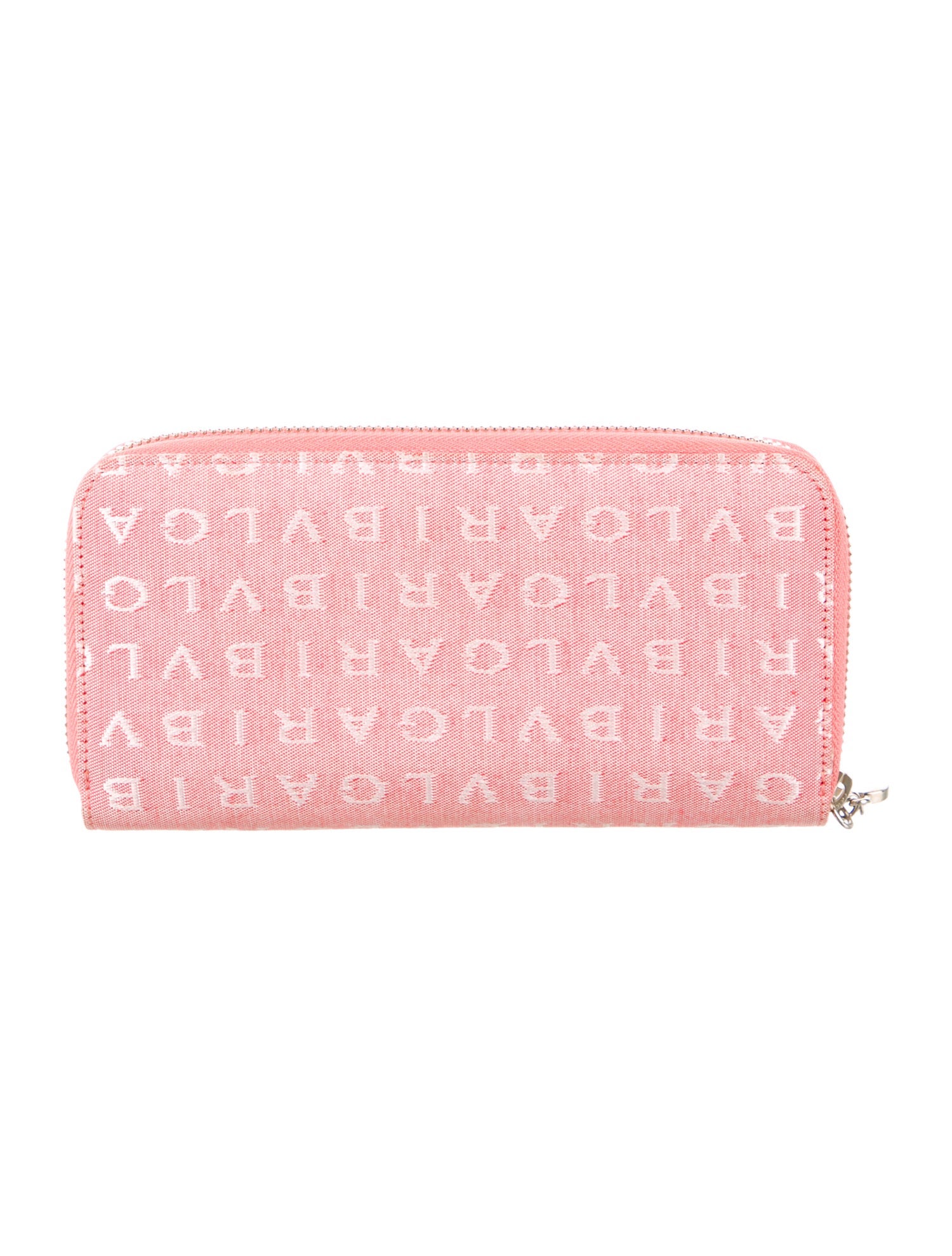 Bvlgari Signature Logo Canvas Wallet