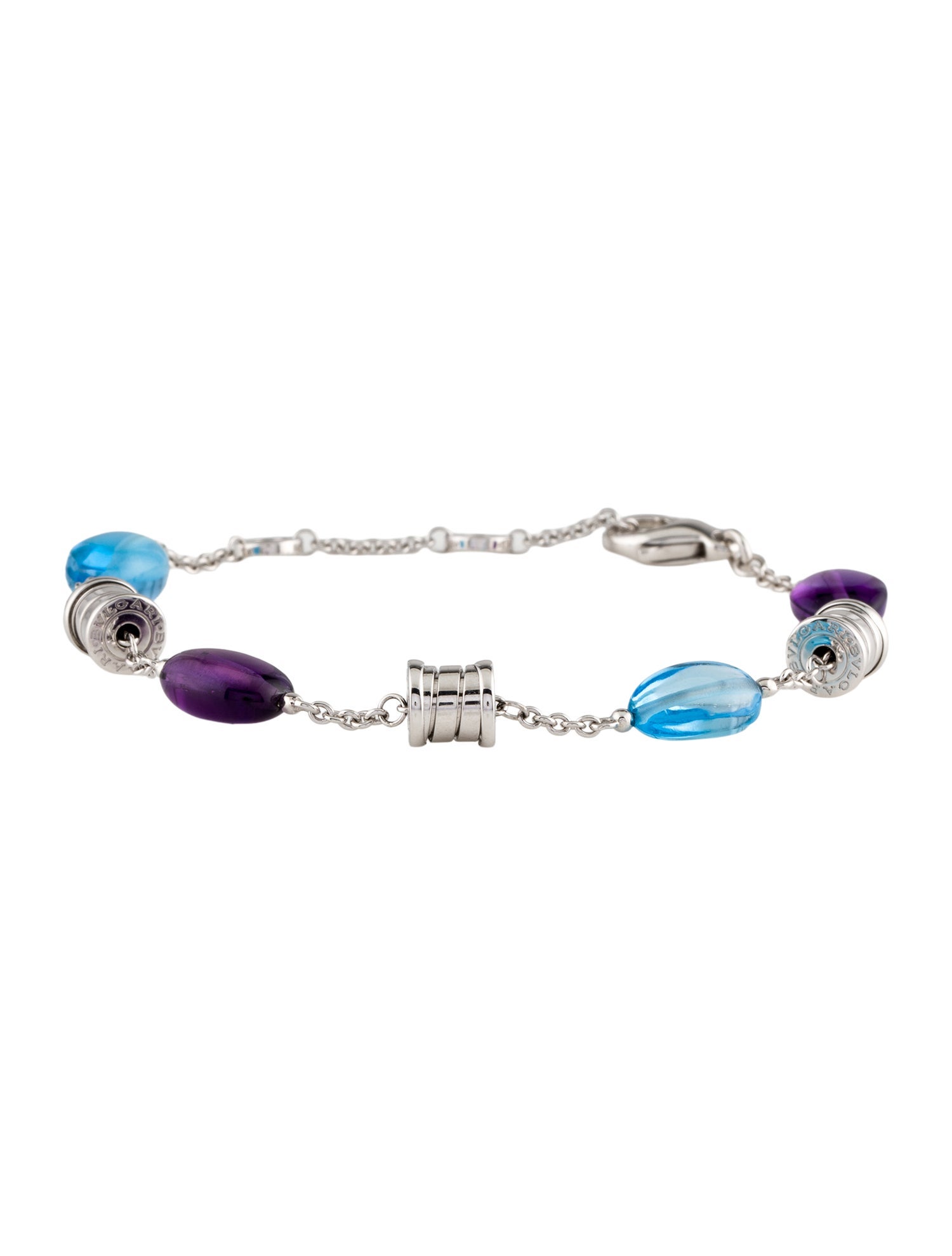 Bvlgari 18K Amethyst & Topaz Bracelet