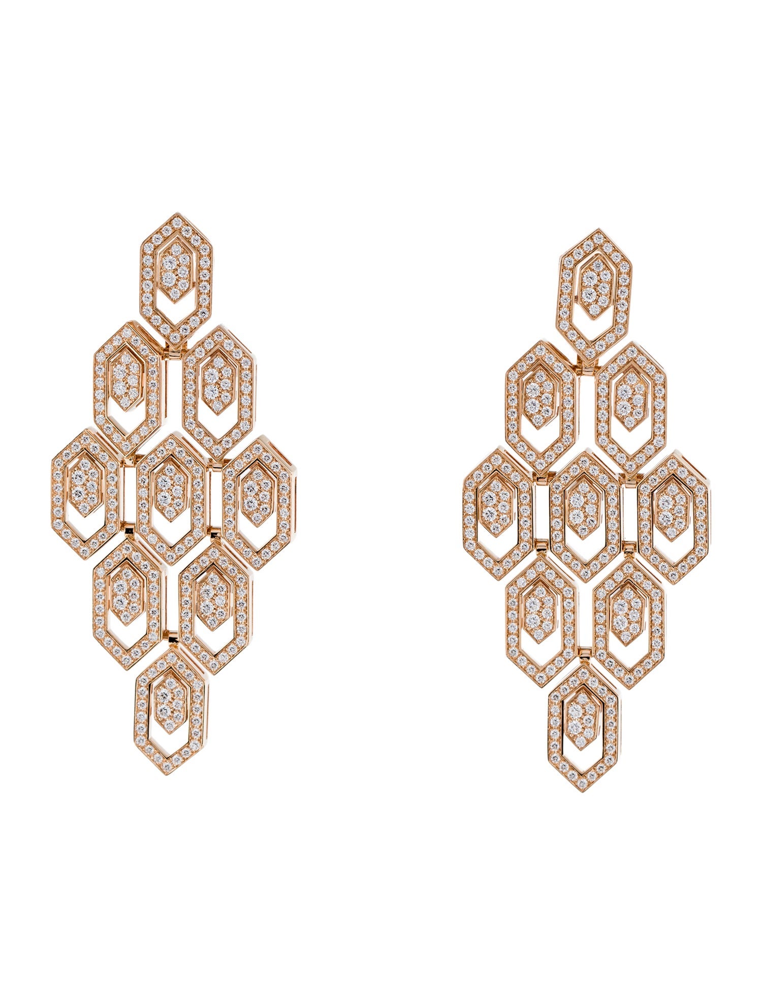 Bvlgari 18K Diamond Serpenti Chandelier Earrings