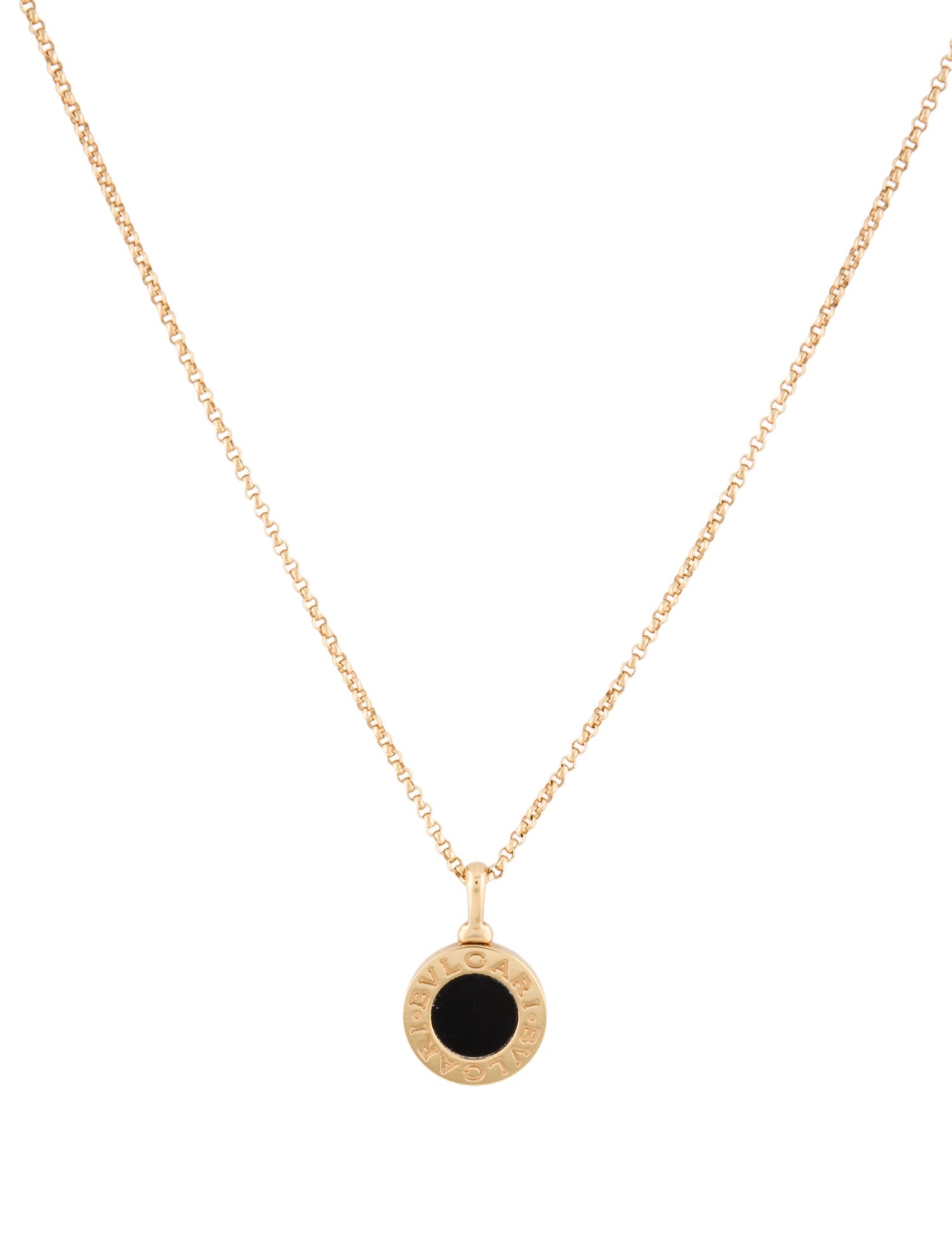 Bvlgari 18K Onyx Bvlgari Bvlgari Pendant Necklace