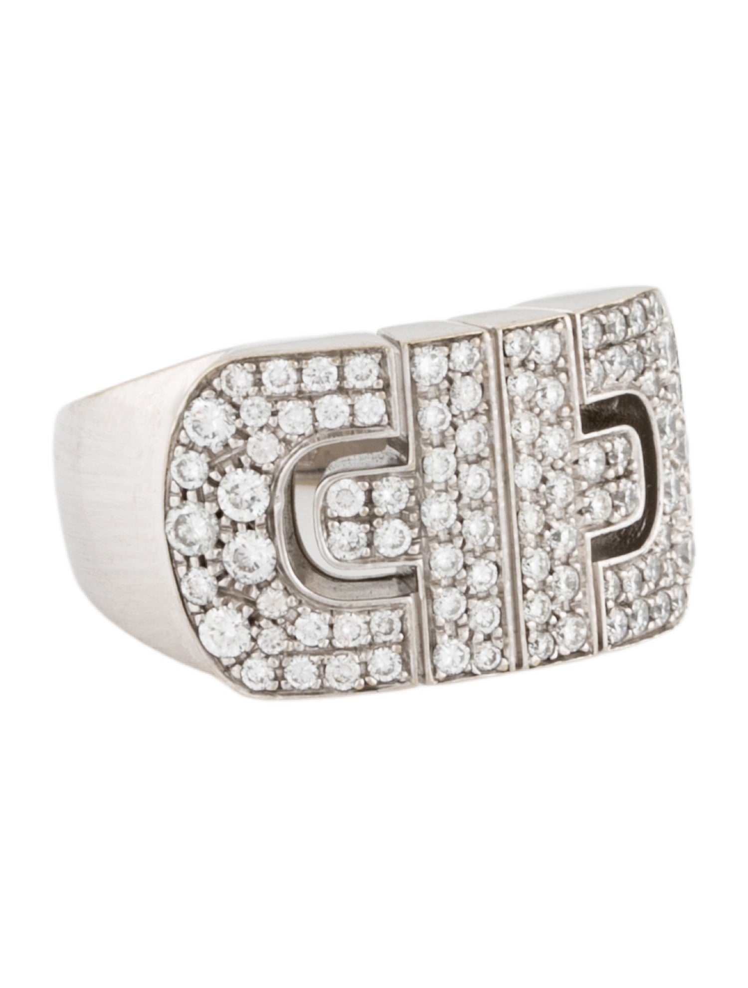 Bvlgari 18K Diamond Parentesi Cocktail Ring