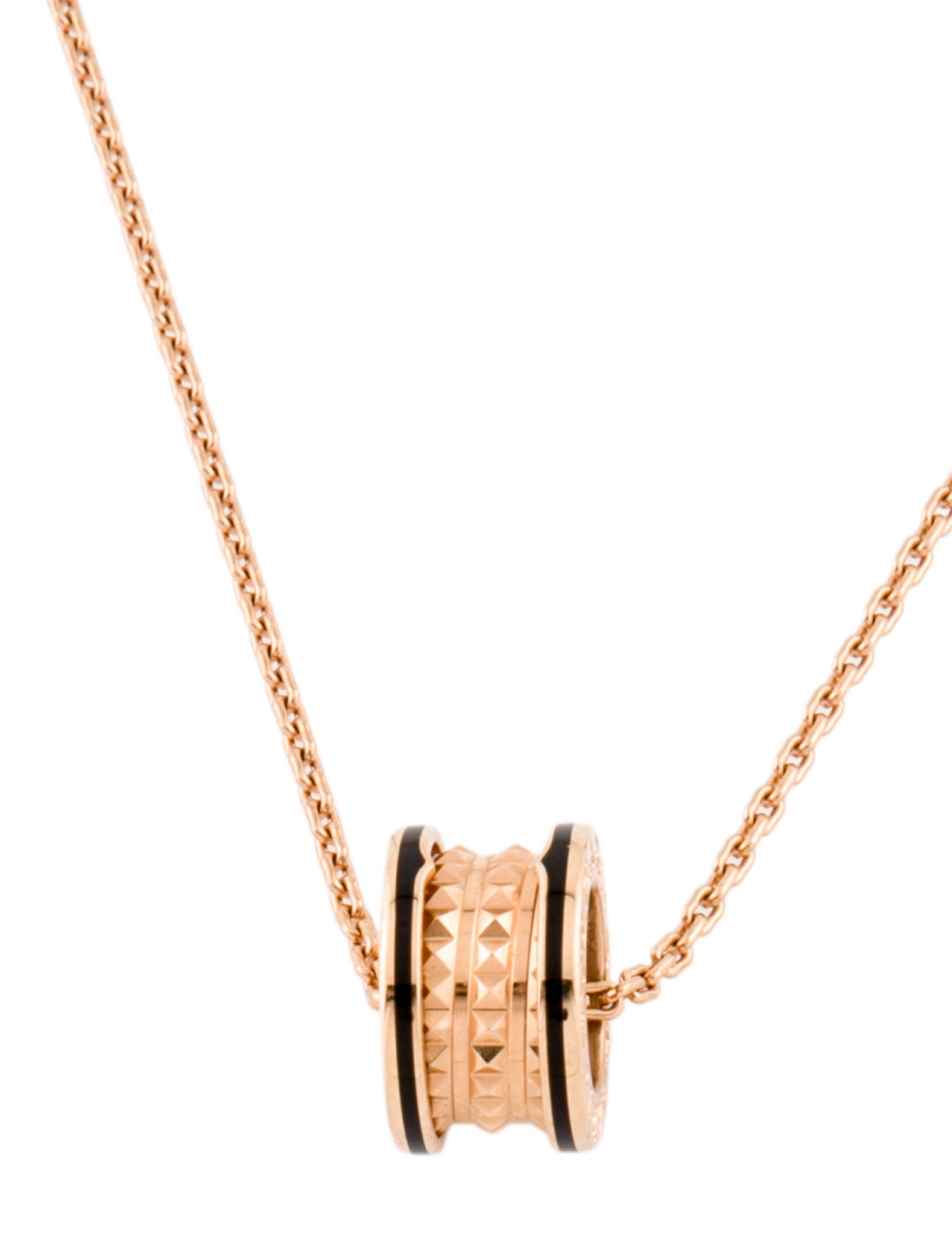 Bvlgari 18K Ceramic B.zero1 Pendant Necklace