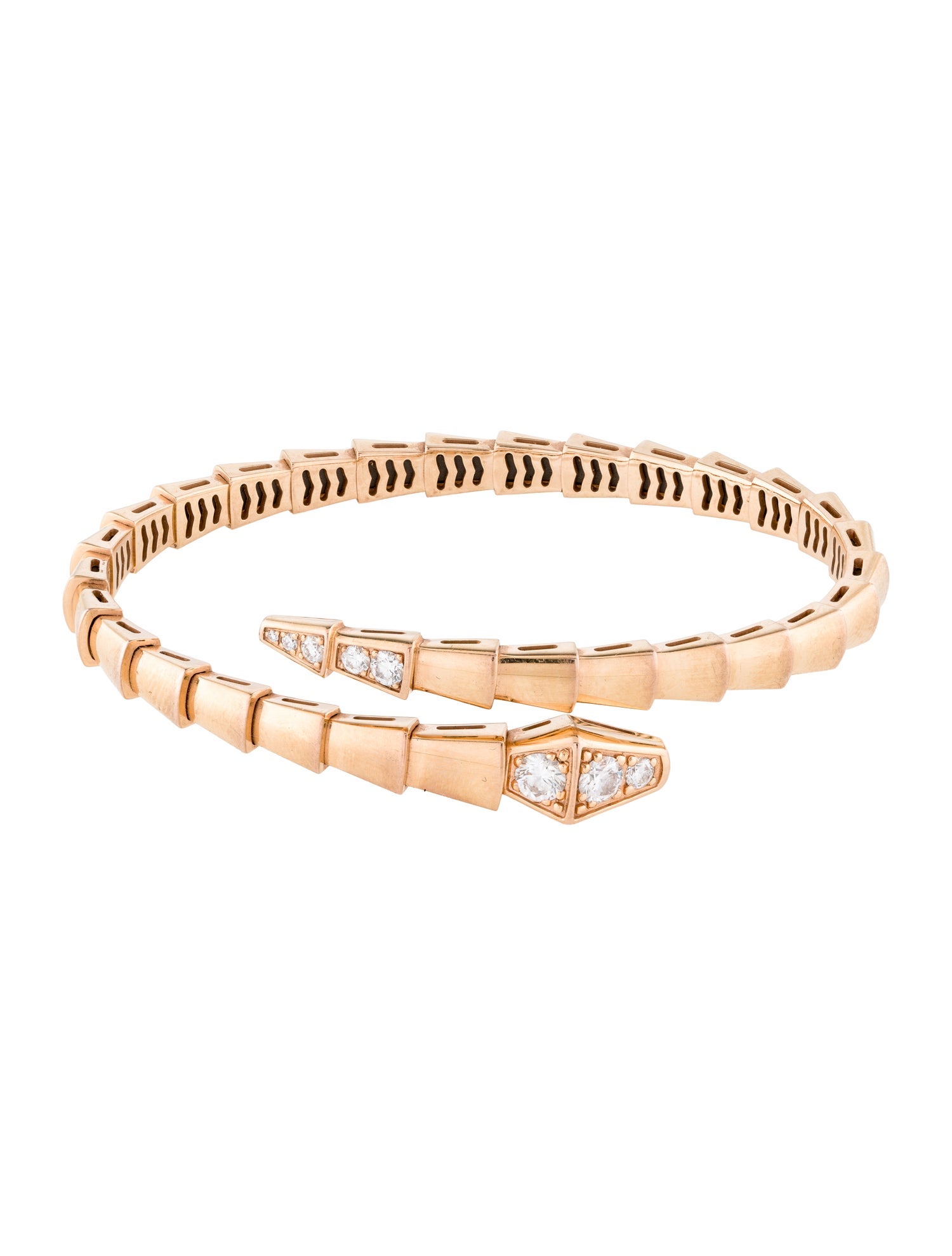 Bvlgari 18K Diamond Serpenti Viper Bracelet