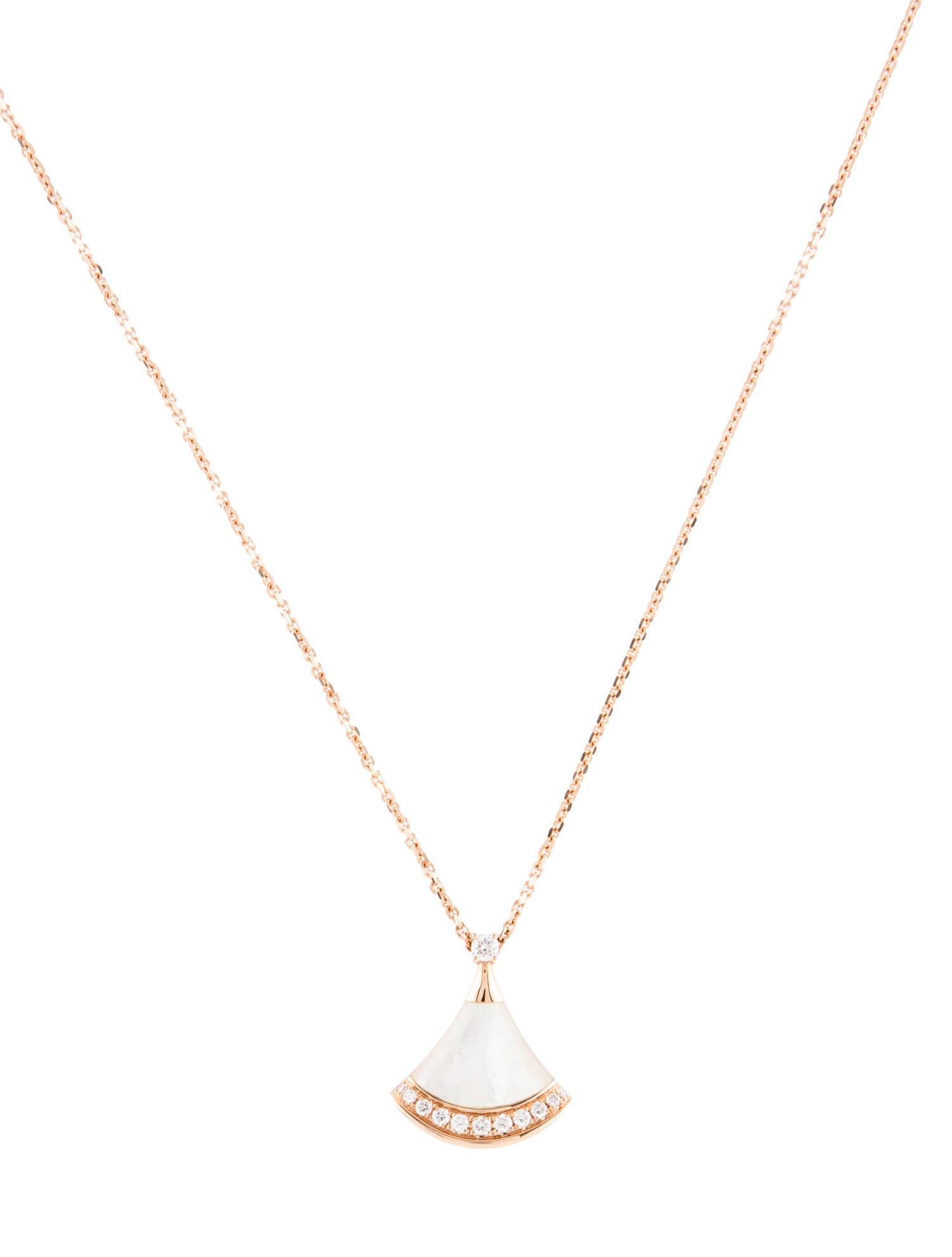 Bvlgari 18K Mother of Pearl & Diamond Divas' Dream Necklace