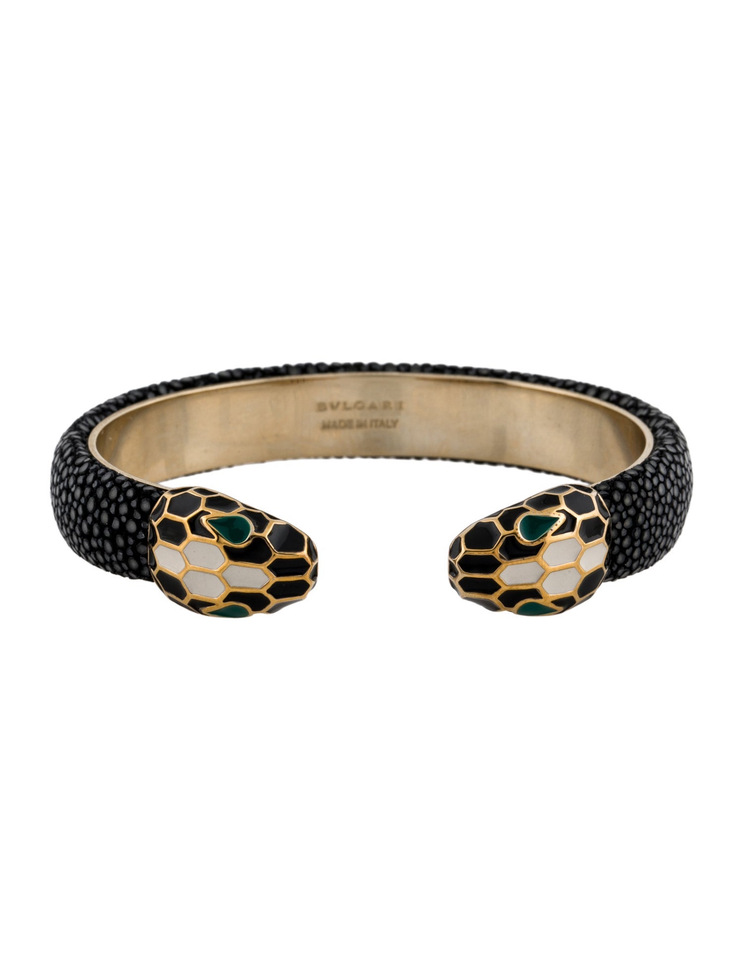 Bvlgari Galuchat & Enamel Serpenti Forever Cuff Bracelet