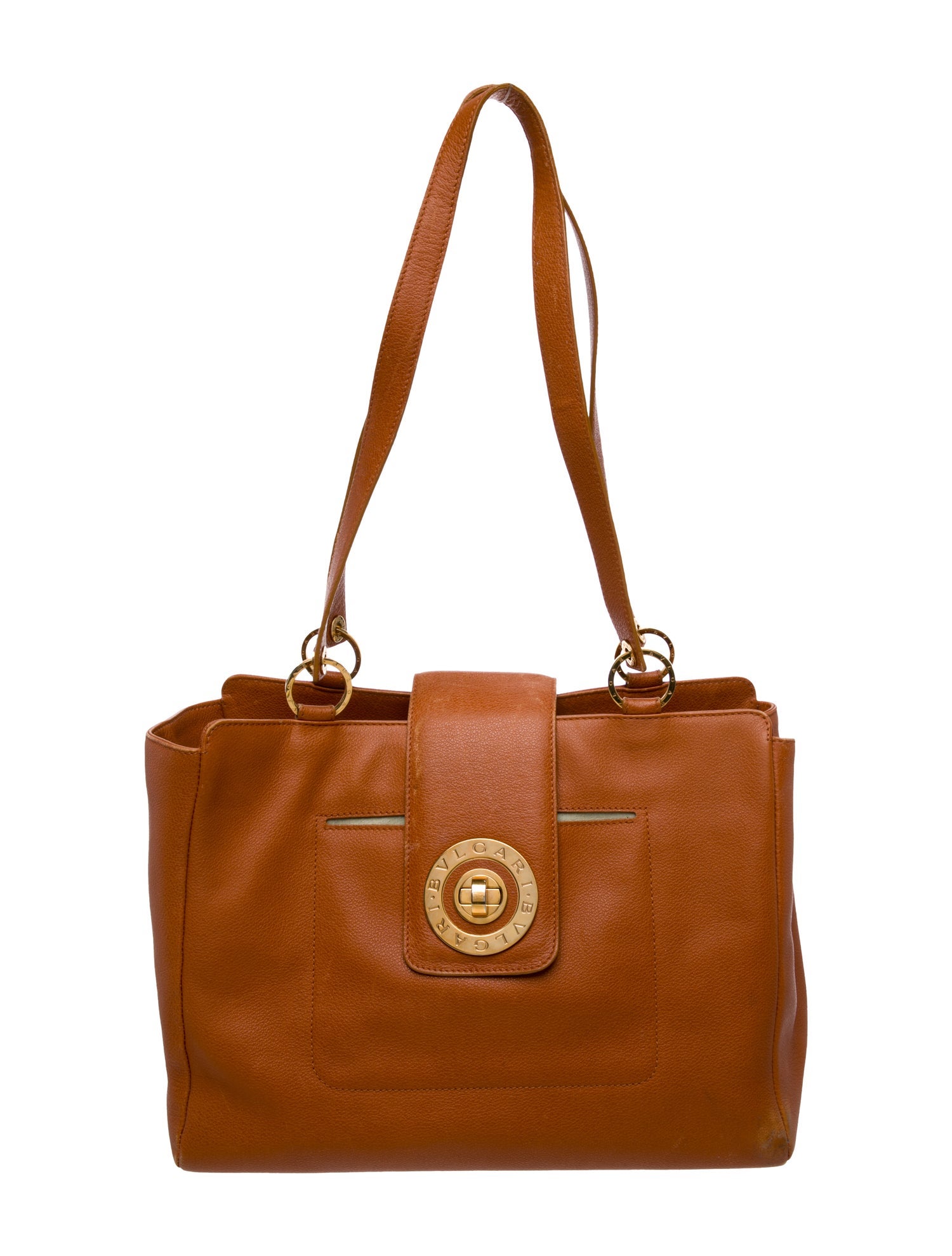 Bvlgari Leather Shoulder Bag Vintage