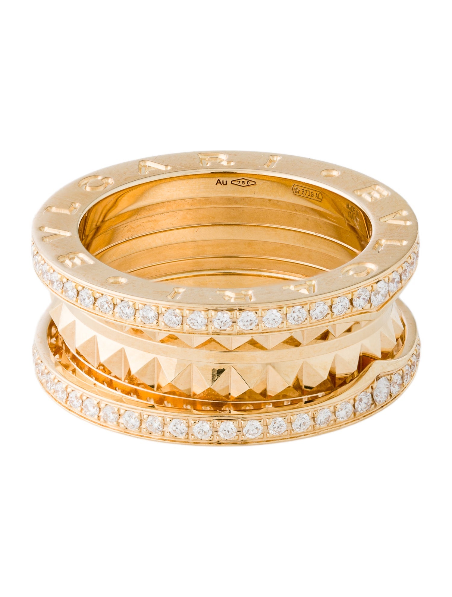Bvlgari 18K Diamond B.zero1 Rock Ring