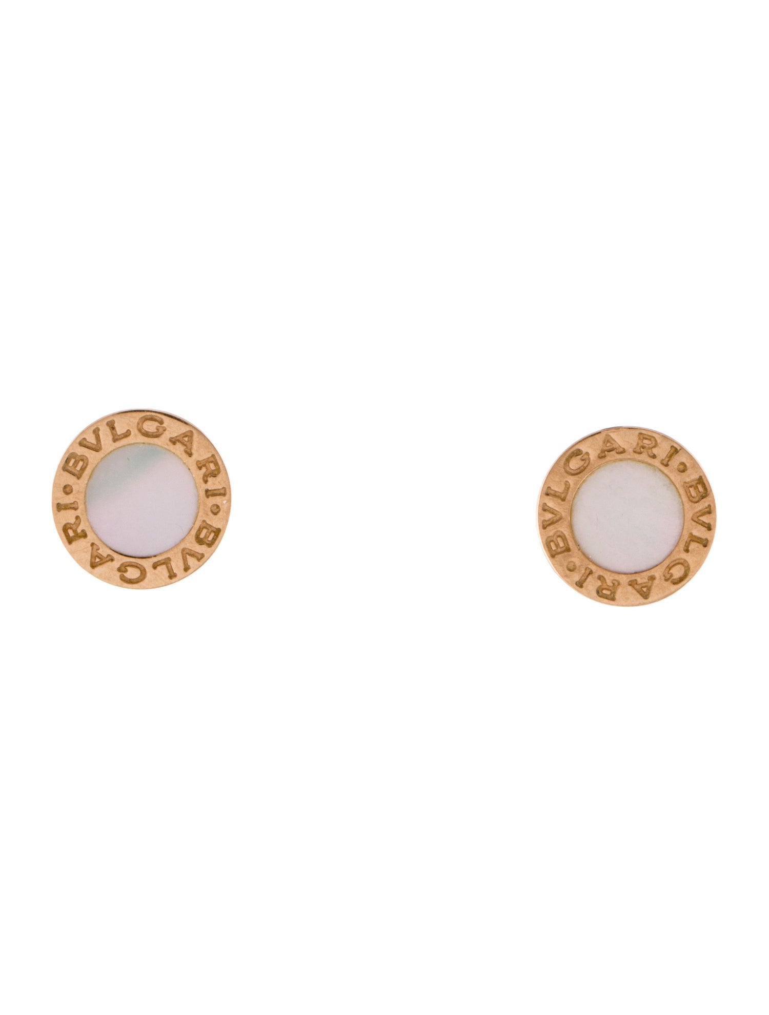 Bvlgari 18K Mother of Pearl Bvlgari Bvlgari Stud Earrings