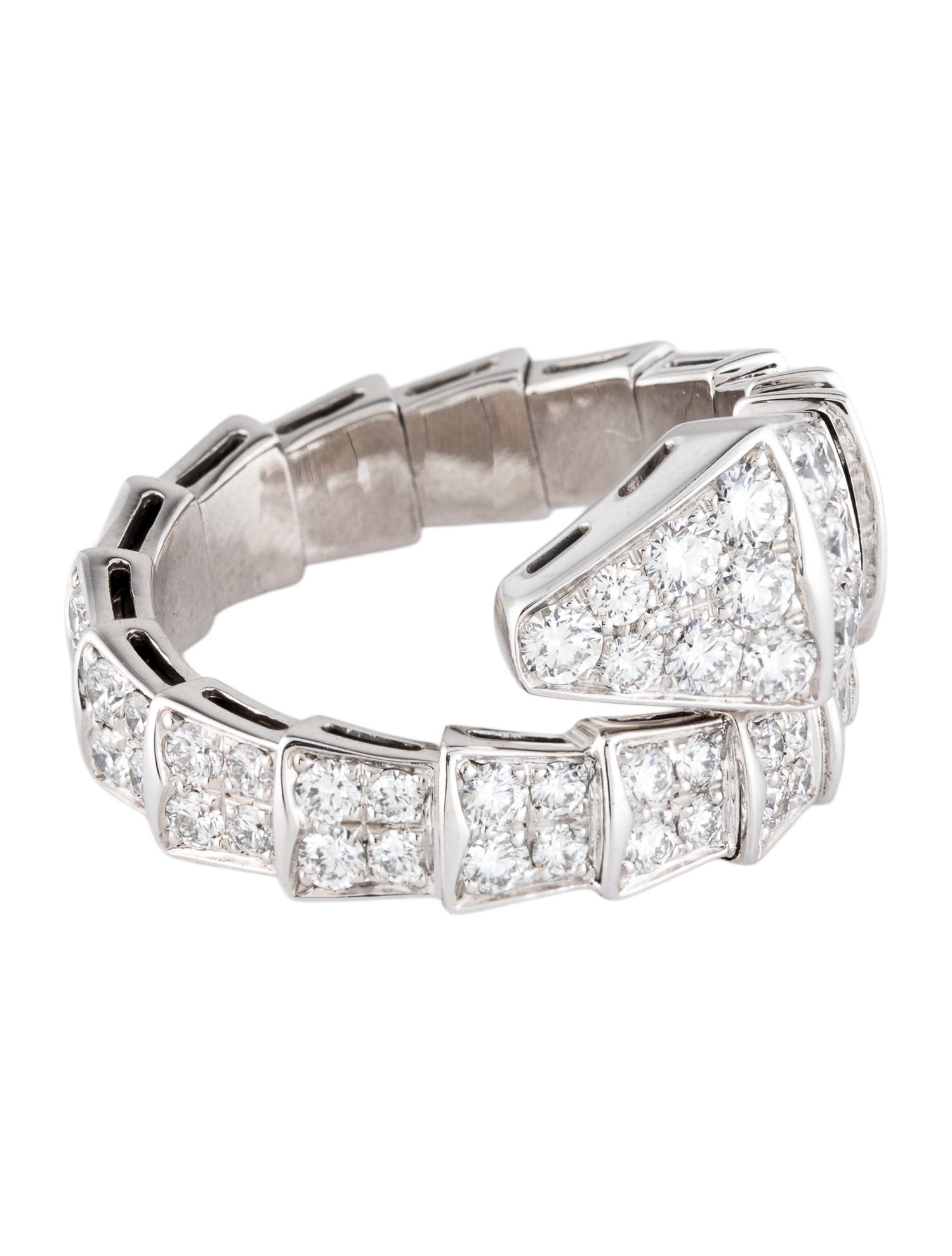 Bvlgari 18K Diamond Serpenti Ring