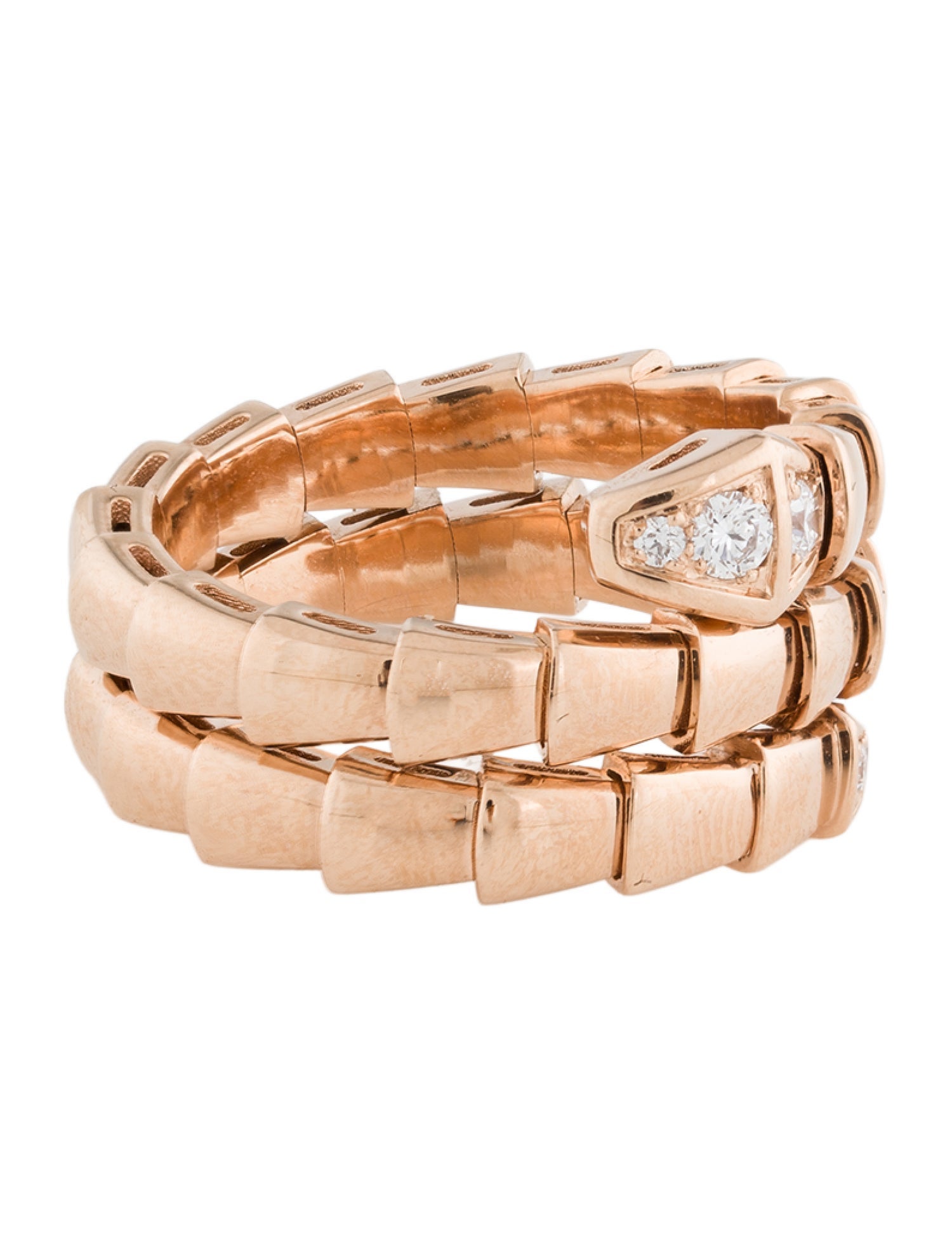 Bvlgari 18K Diamond Serpenti Viper Ring