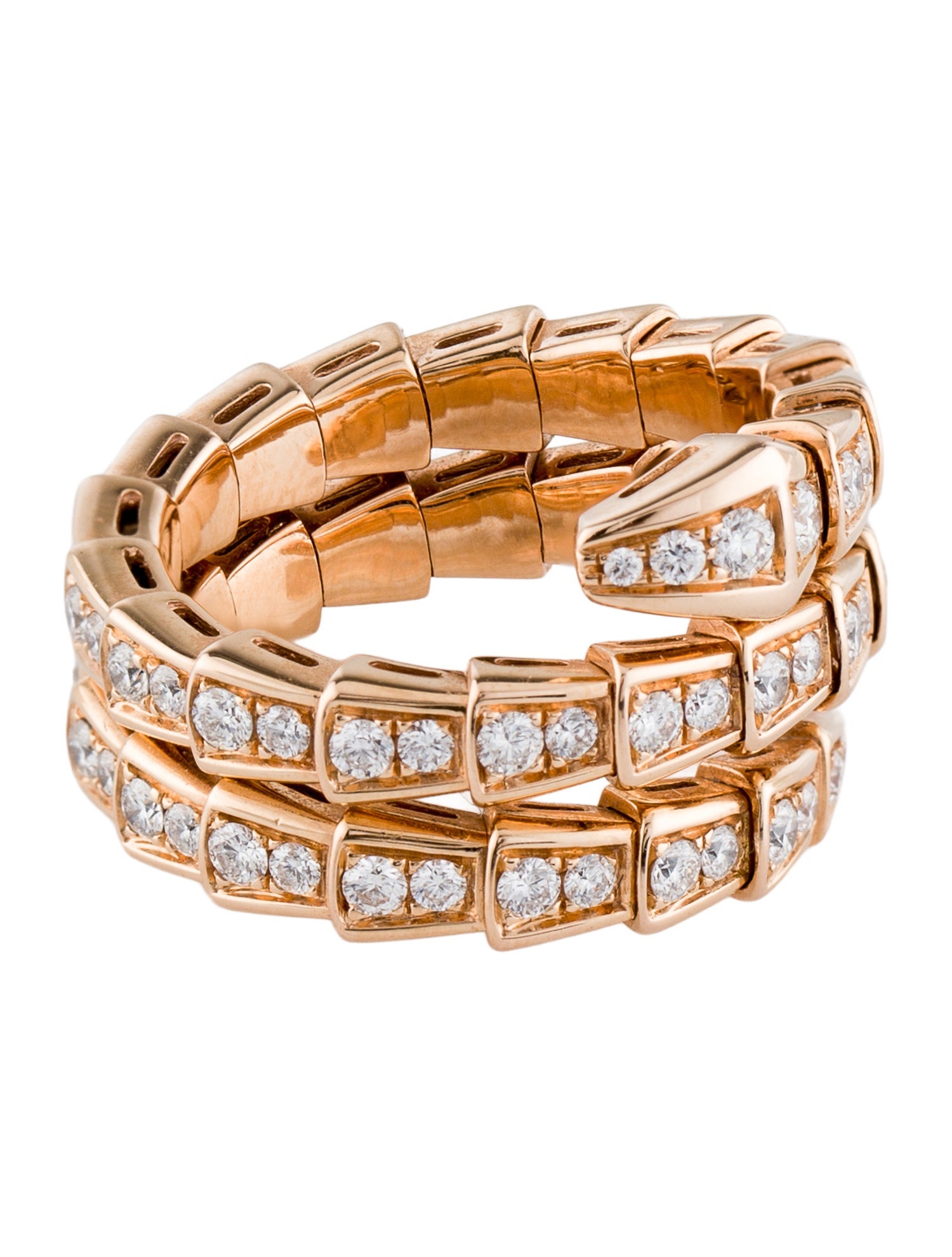 Bvlgari 18K 1.13ctw Diamond Serpenti Viper Band