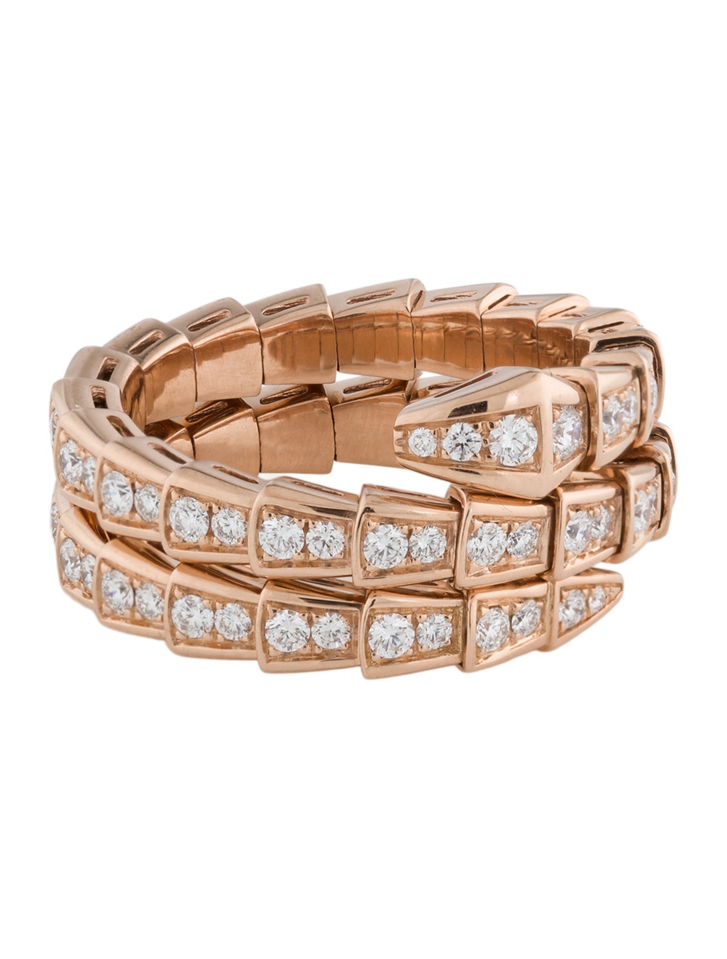 Bvlgari 18K Diamond Serpenti Viper Ring