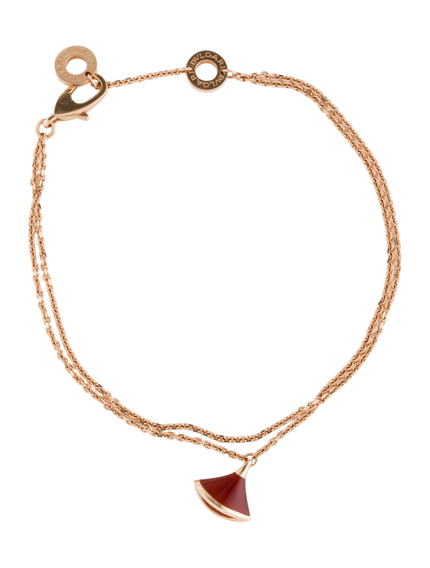 Bvlgari 18K Carnelian Divas' Dream Charm Bracelet