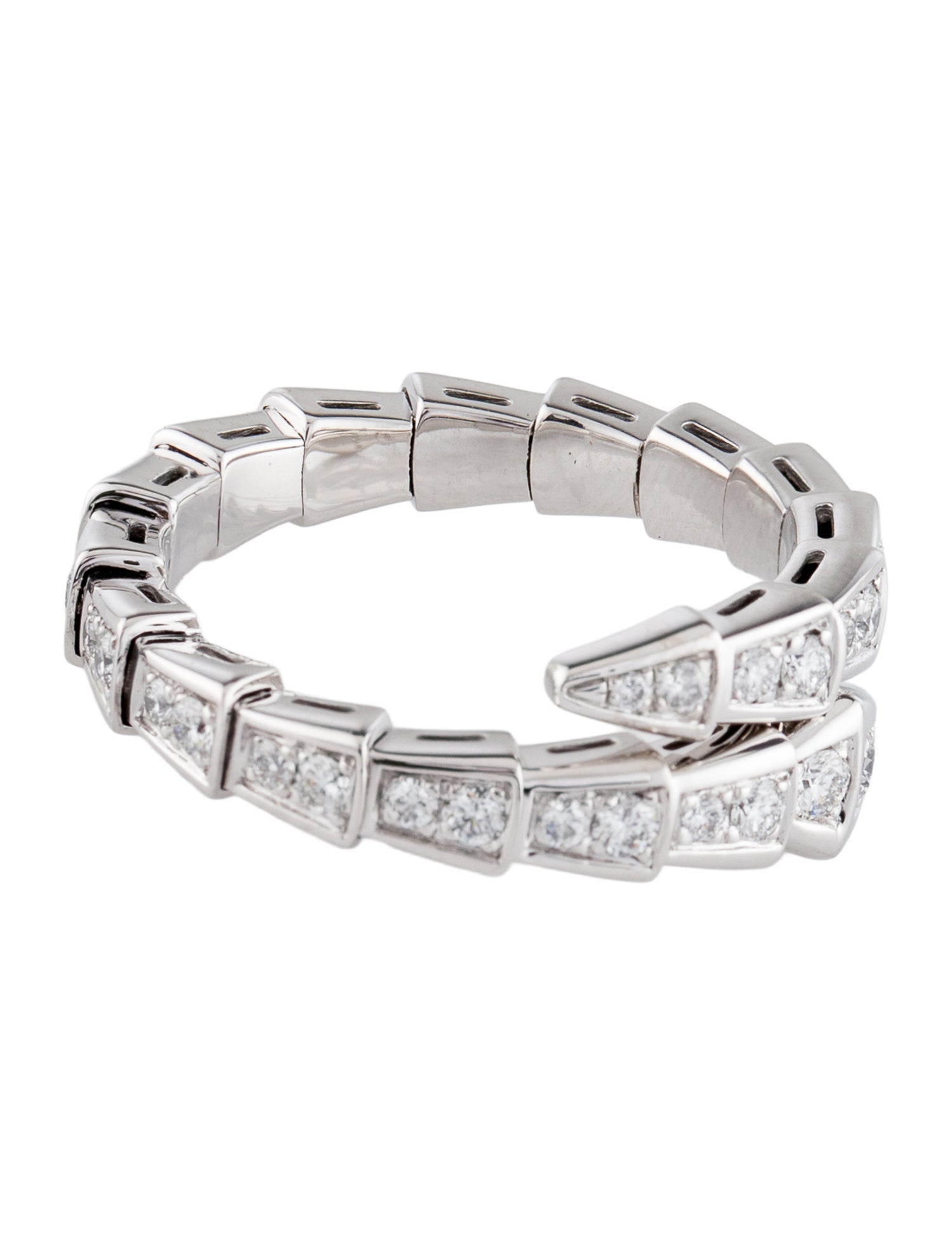 Bvlgari 18K Diamond Serpenti Viper Ring