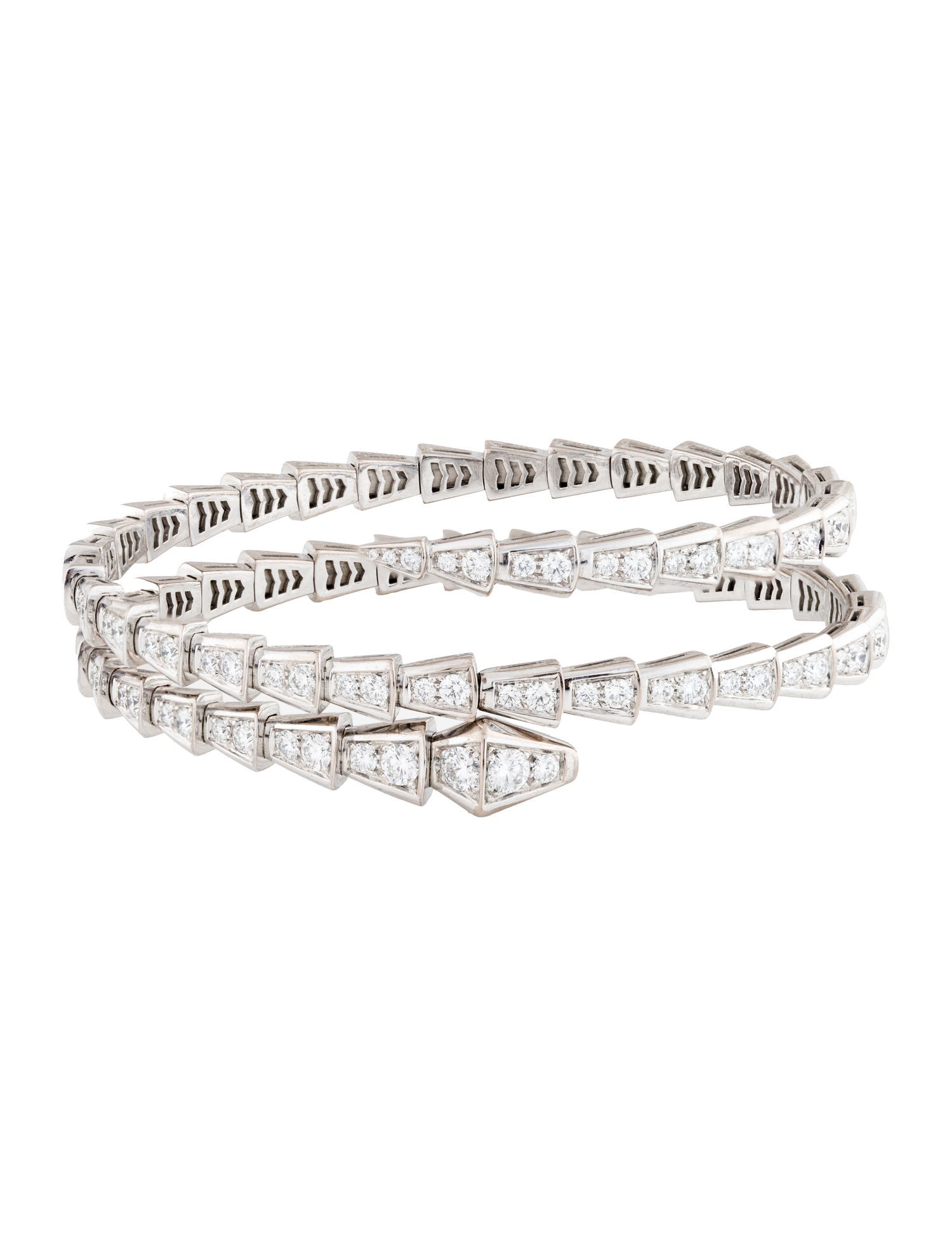 Bvlgari 18K Diamond Serpenti Bracelet