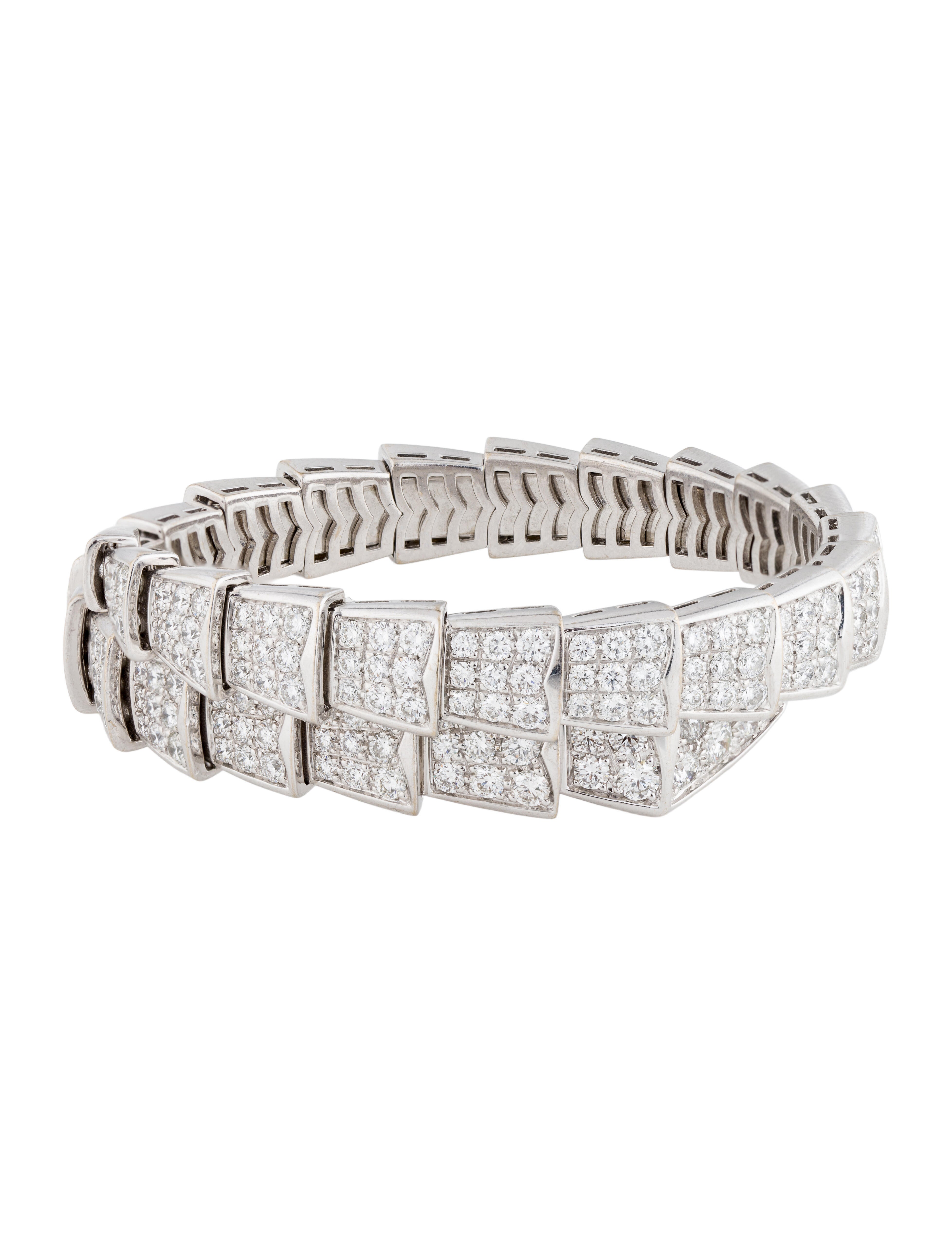 Bvlgari 18K Diamond Serpenti Bracelet