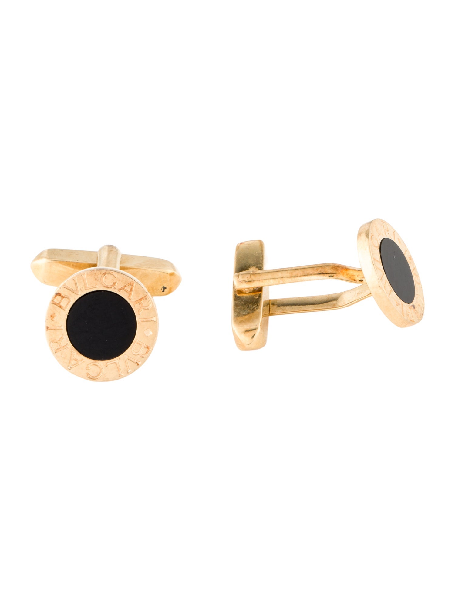 Bvlgari 18K Onyx Cufflinks