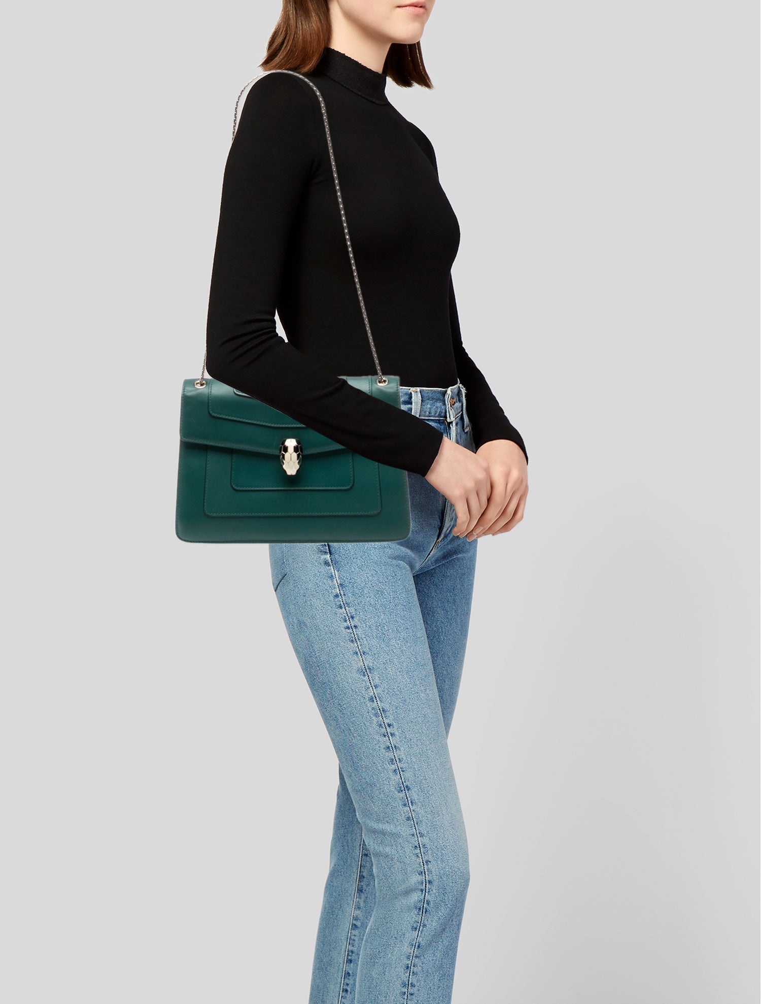 Bvlgari Leather Shoulder Bag