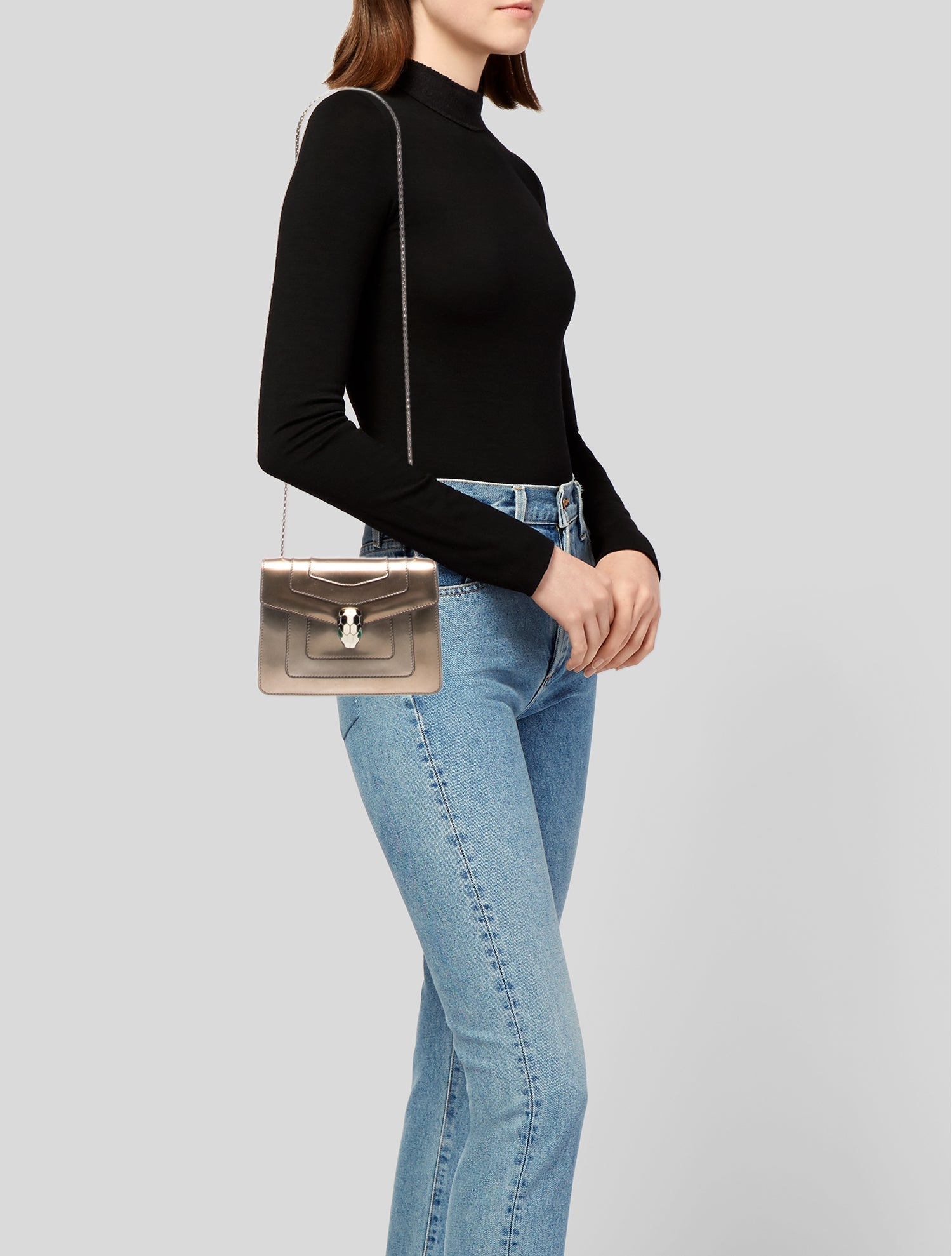 Bvlgari Patent Leather Shoulder Bag