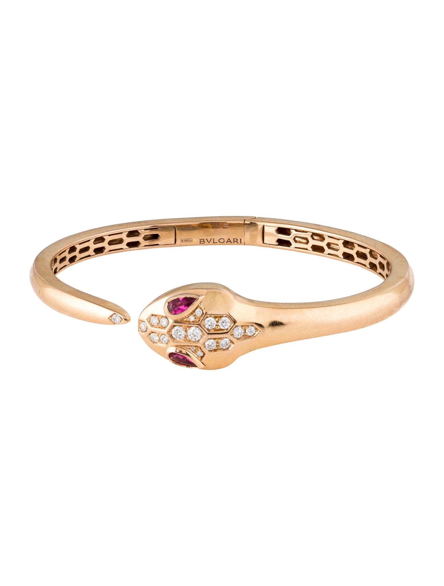 Bvlgari 18K Tourmaline & Diamond Serpenti Bracelet