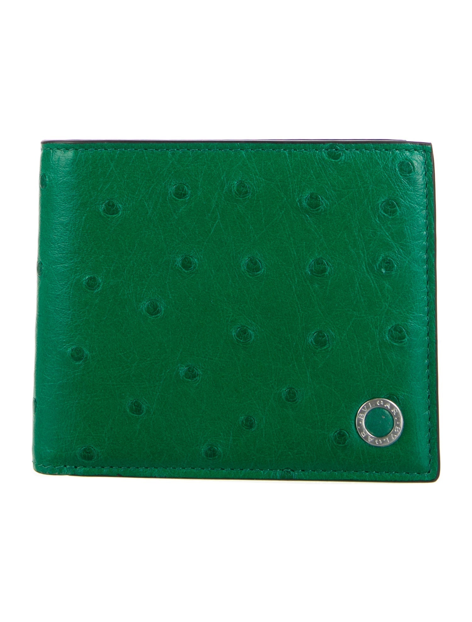 Bvlgari Ostrich Wallet w/ Tags