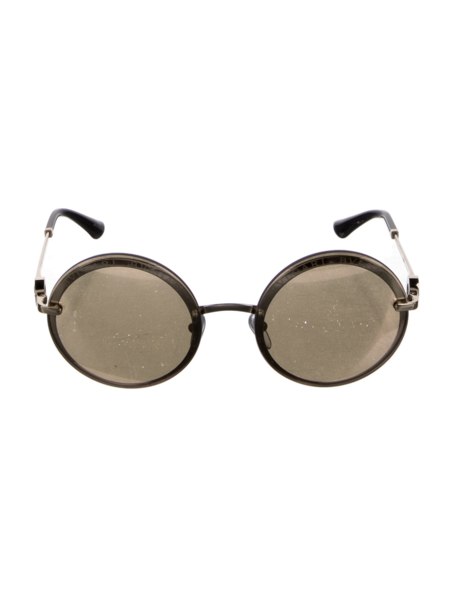 Bvlgari Round Mirrored Sunglasses
