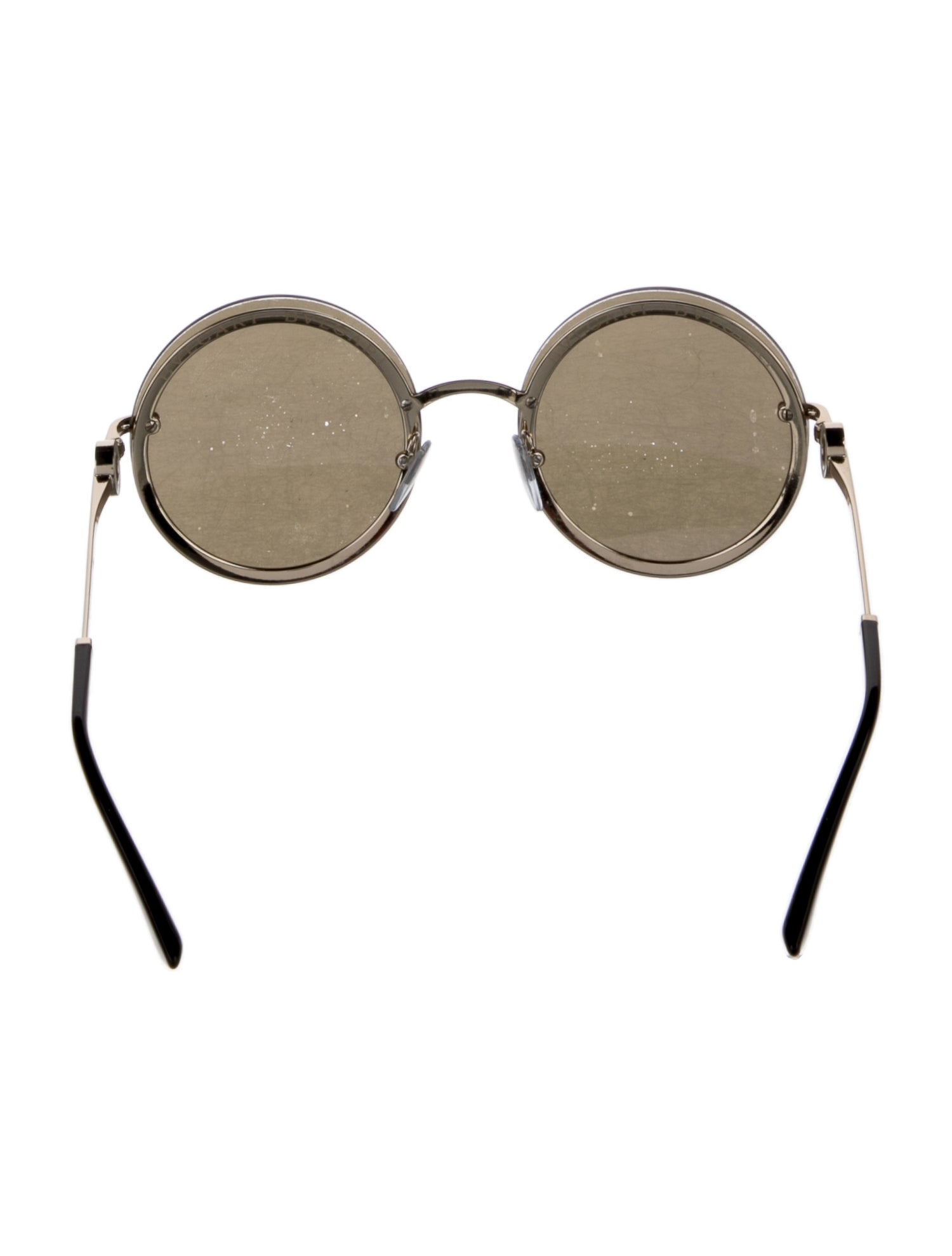 Bvlgari Round Mirrored Sunglasses
