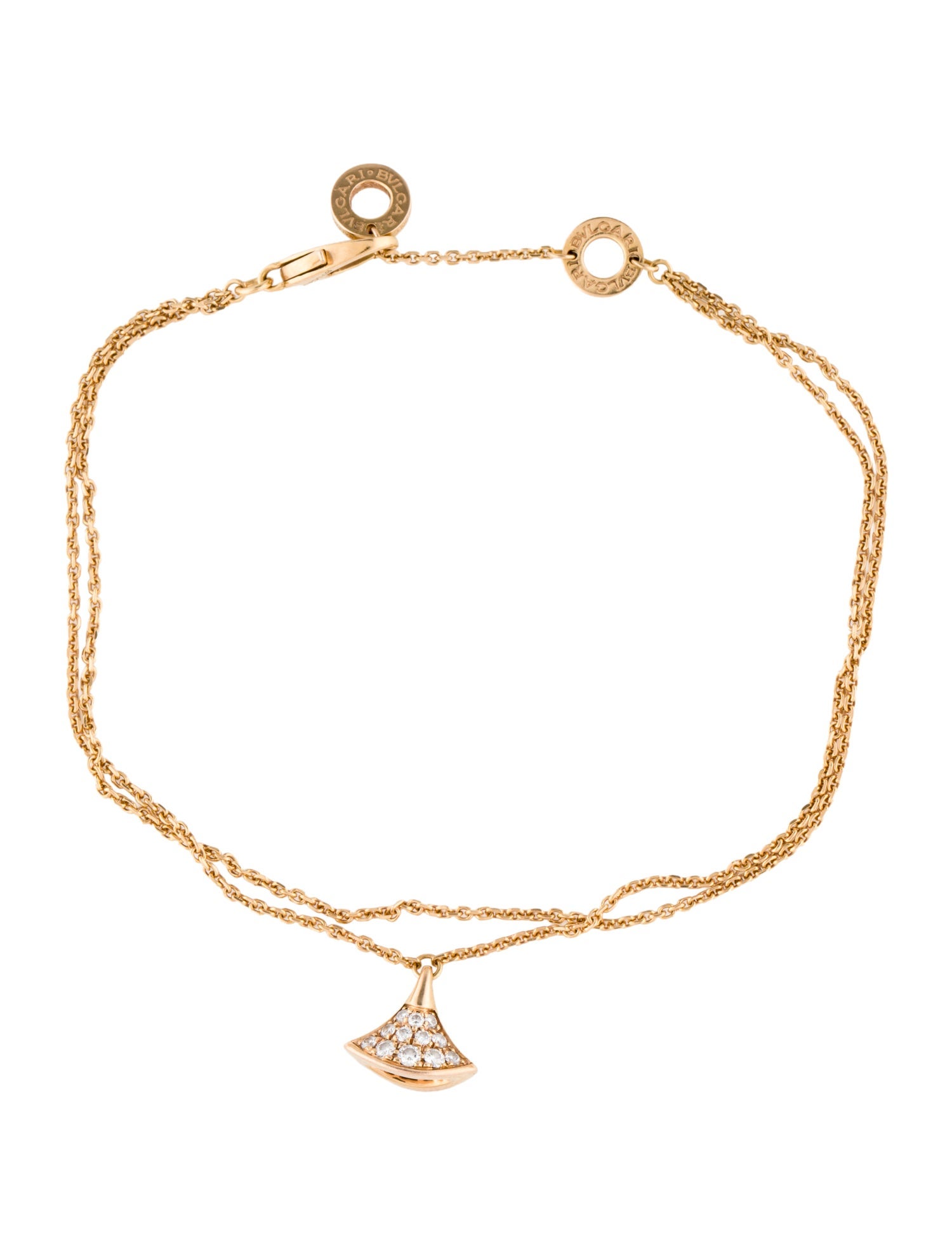 Bvlgari 18K Diamond Divas' Dream Charm Bracelet
