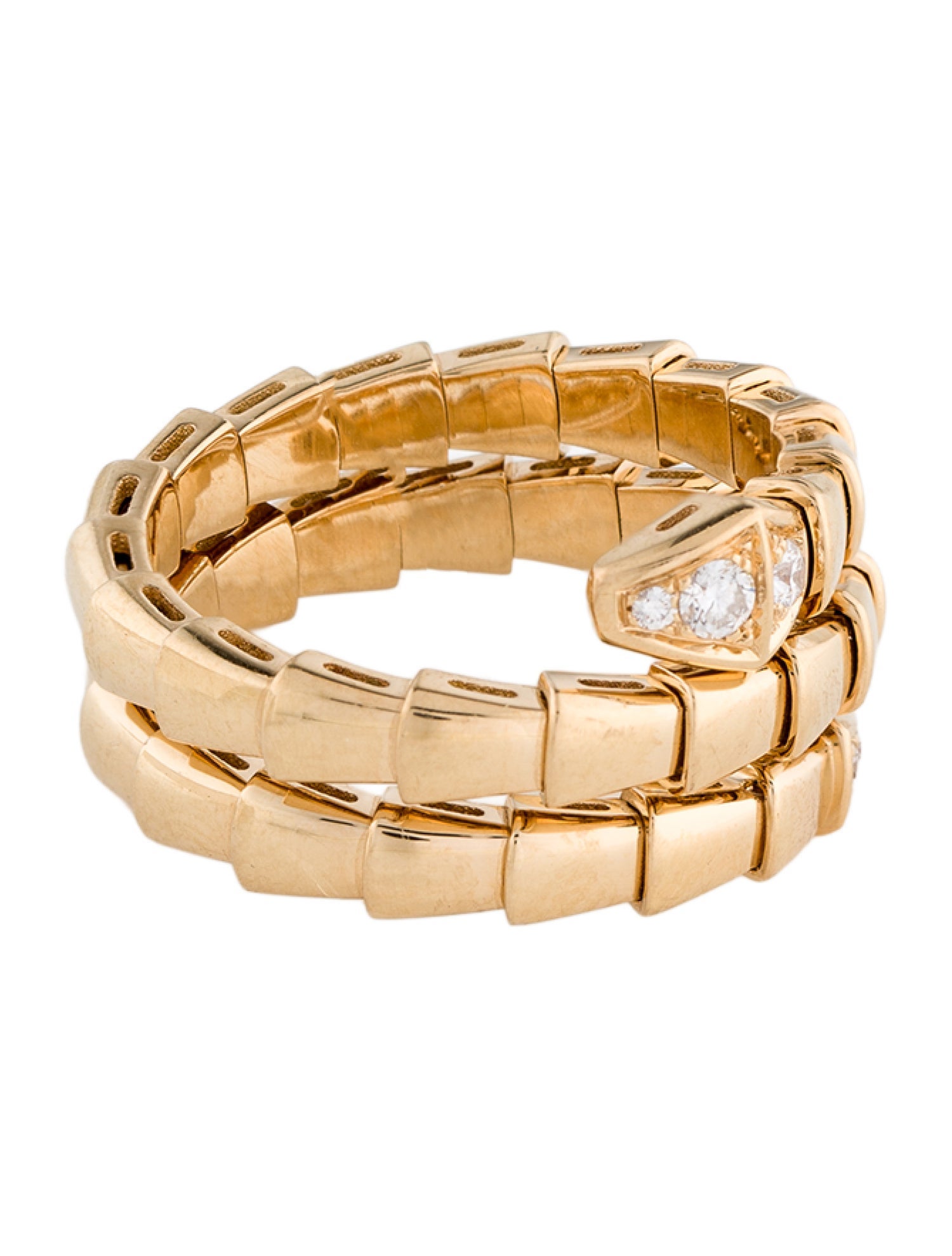 Bvlgari 18K Diamond Serpenti Viper Ring
