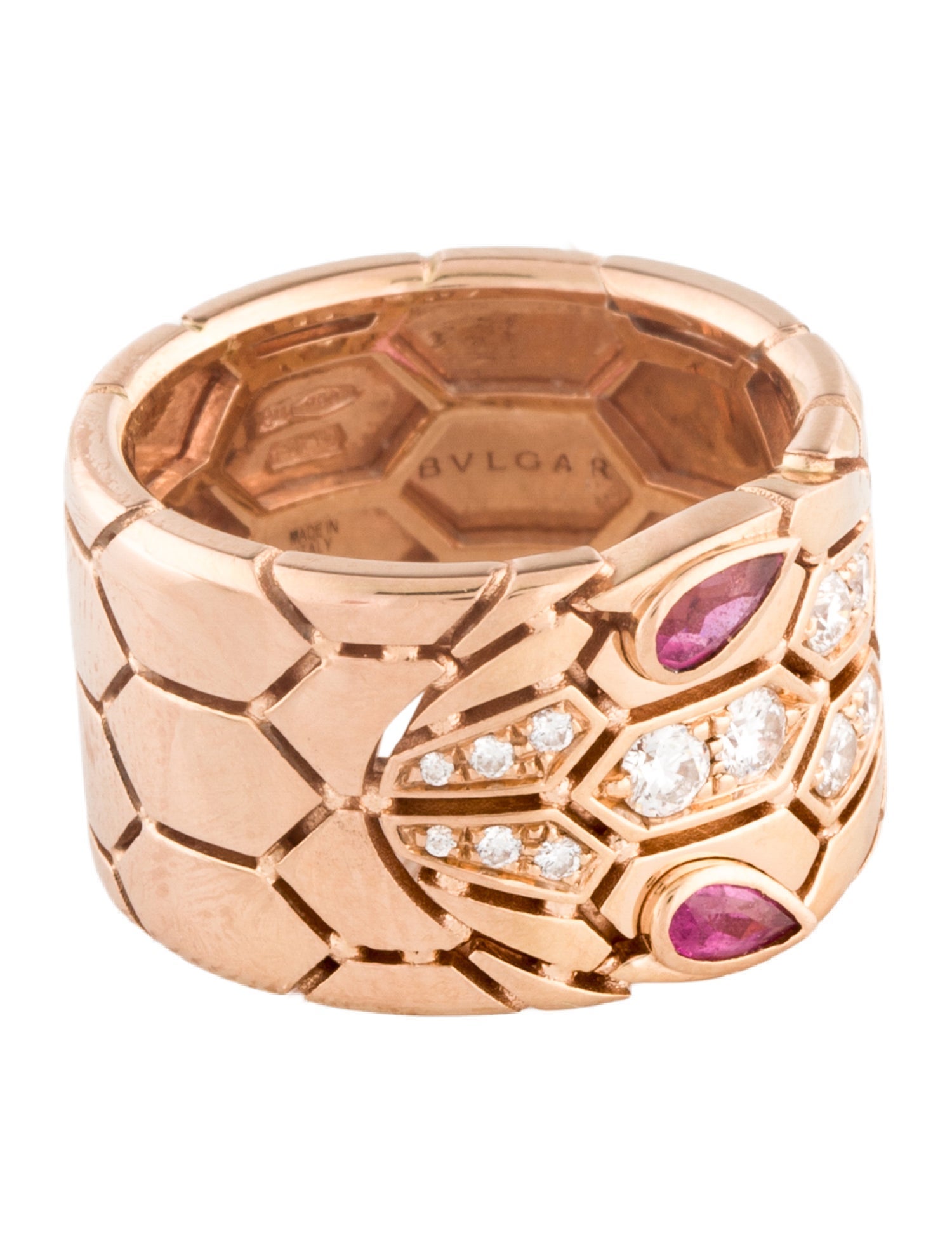 Bvlgari 18K Tourmaline & Diamond Serpenti Seduttori Ring