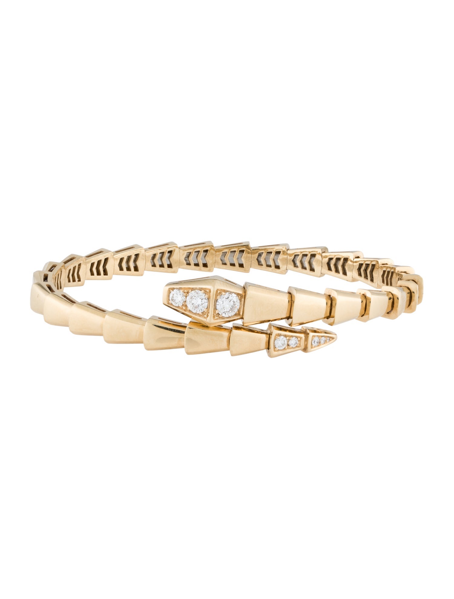 Bvlgari 18K Diamond Serpenti Viper Bracelet