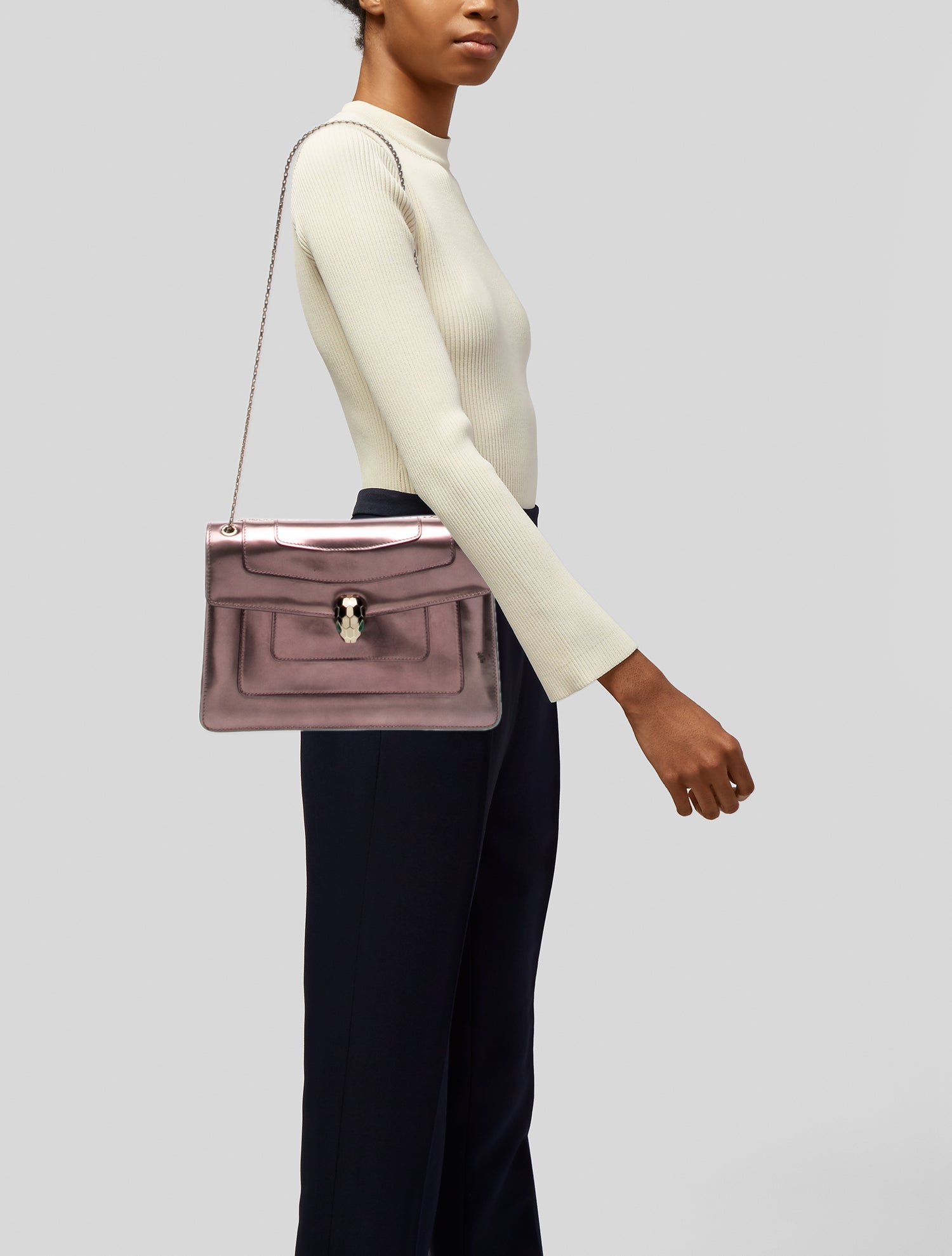 Bvlgari Patent Leather Shoulder Bag